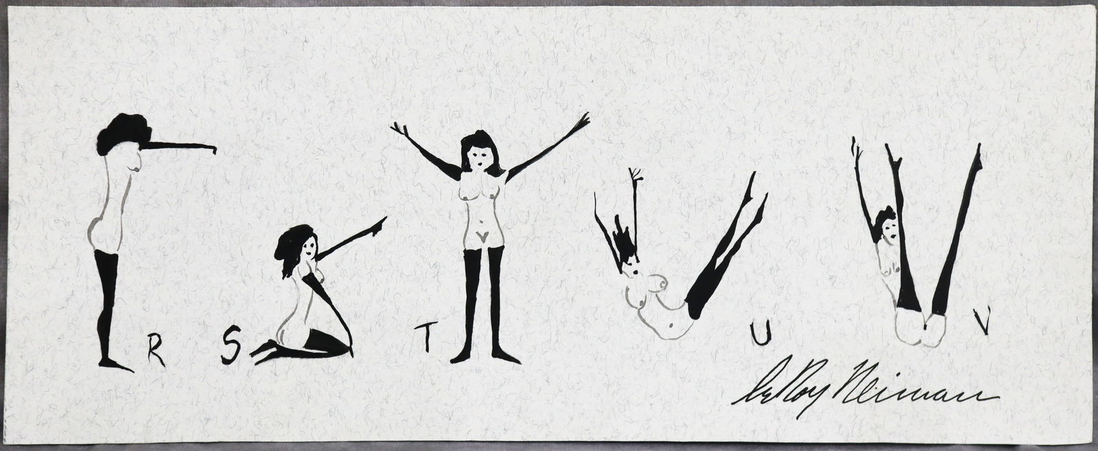 LeRoy Neiman, Playboy Femlin - R thru V, Original Drawing (1 of 2)