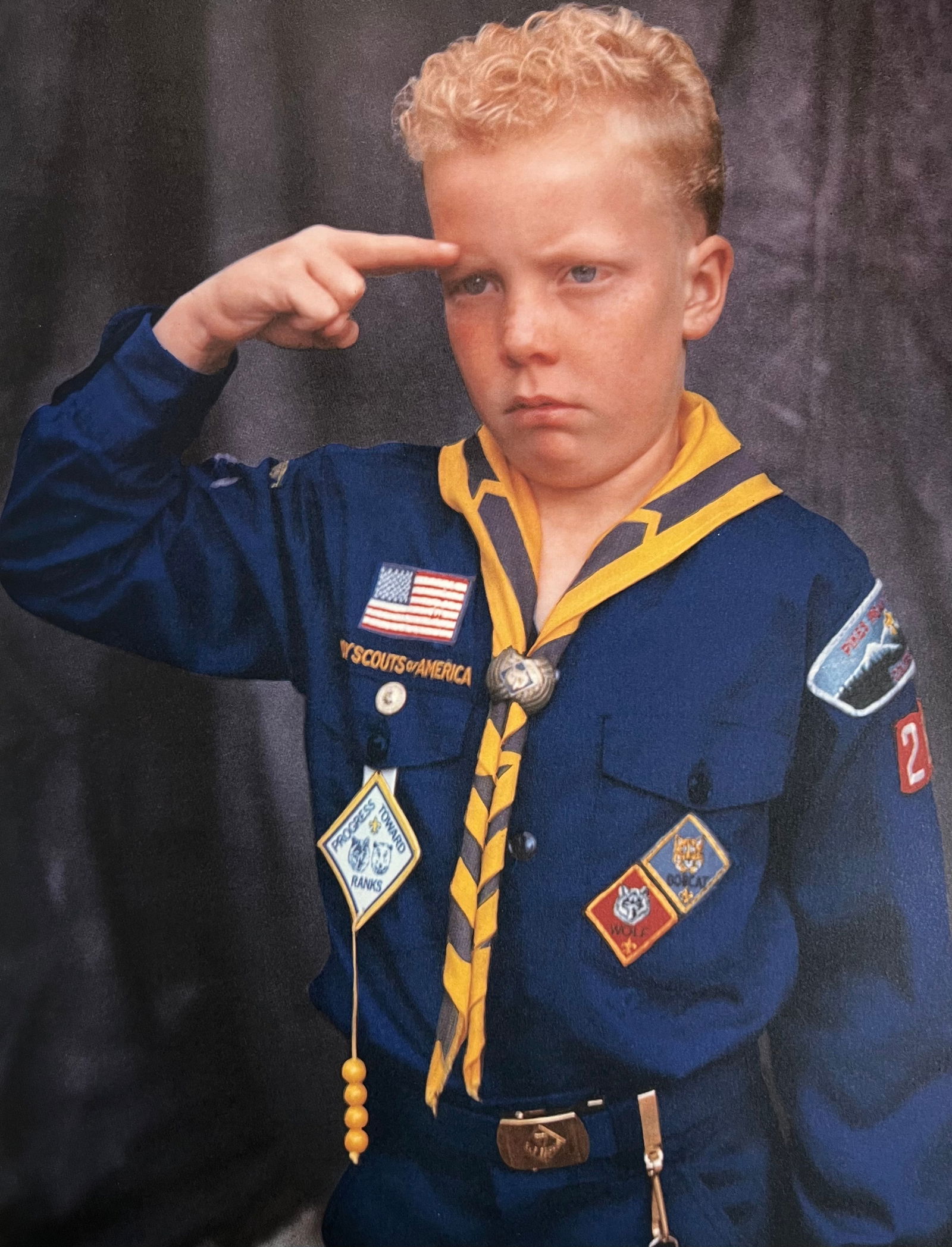 Bruce Weber, Young Boy Scout Salute, NYC: Photographer: Bruce Weber (American, b. 1946) - internationally renowned American fashion photographer best known for his racy, erotically charged imagery. Weber has shot the ad campaigns of Calvin Kl