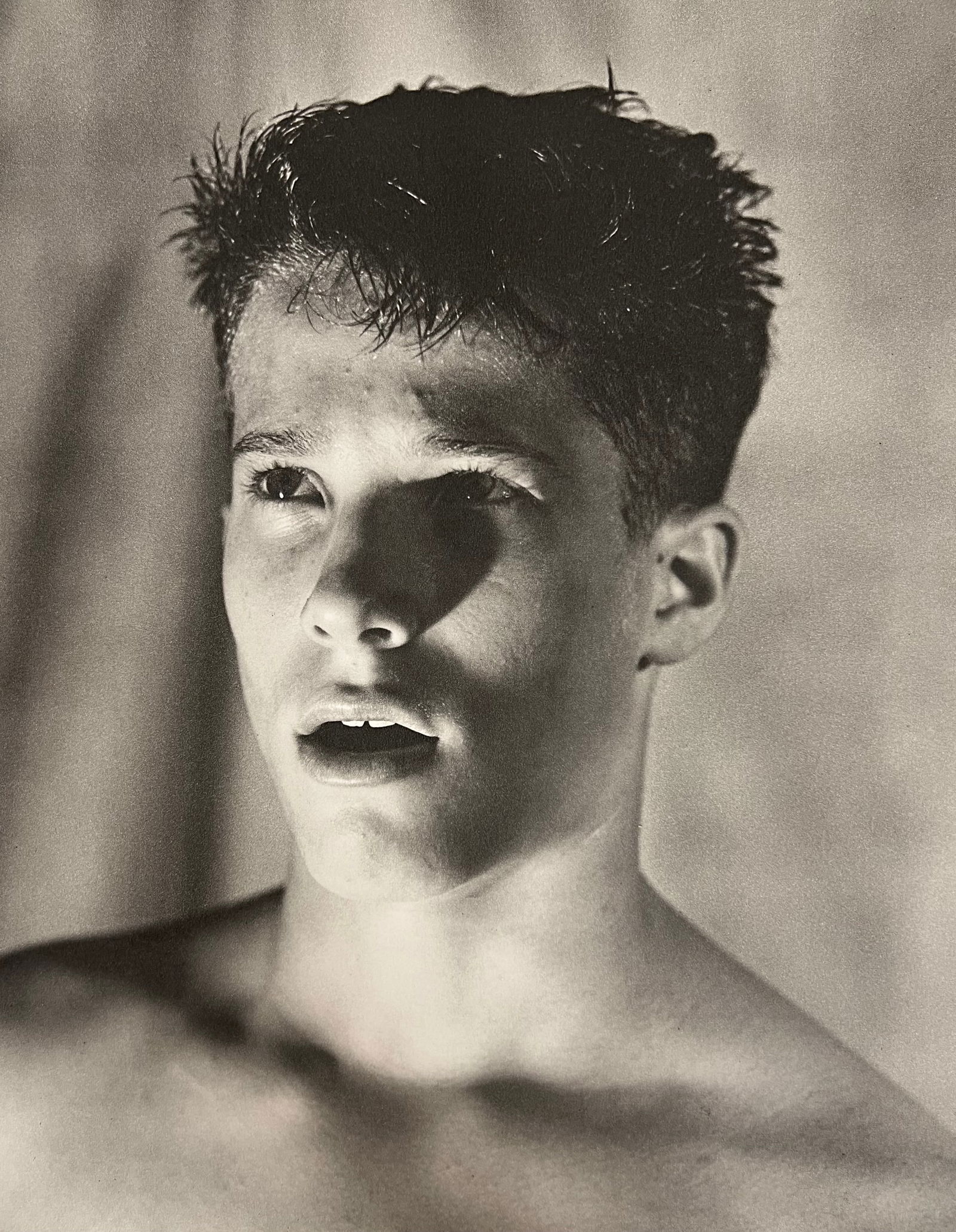 Bruce Weber, Portrait of a young man: Photographer: Bruce Weber (American, b. 1946) - internationally renowned American fashion photographer best known for his racy, erotically charged imagery. Weber has shot the ad campaigns of Calvin Kl