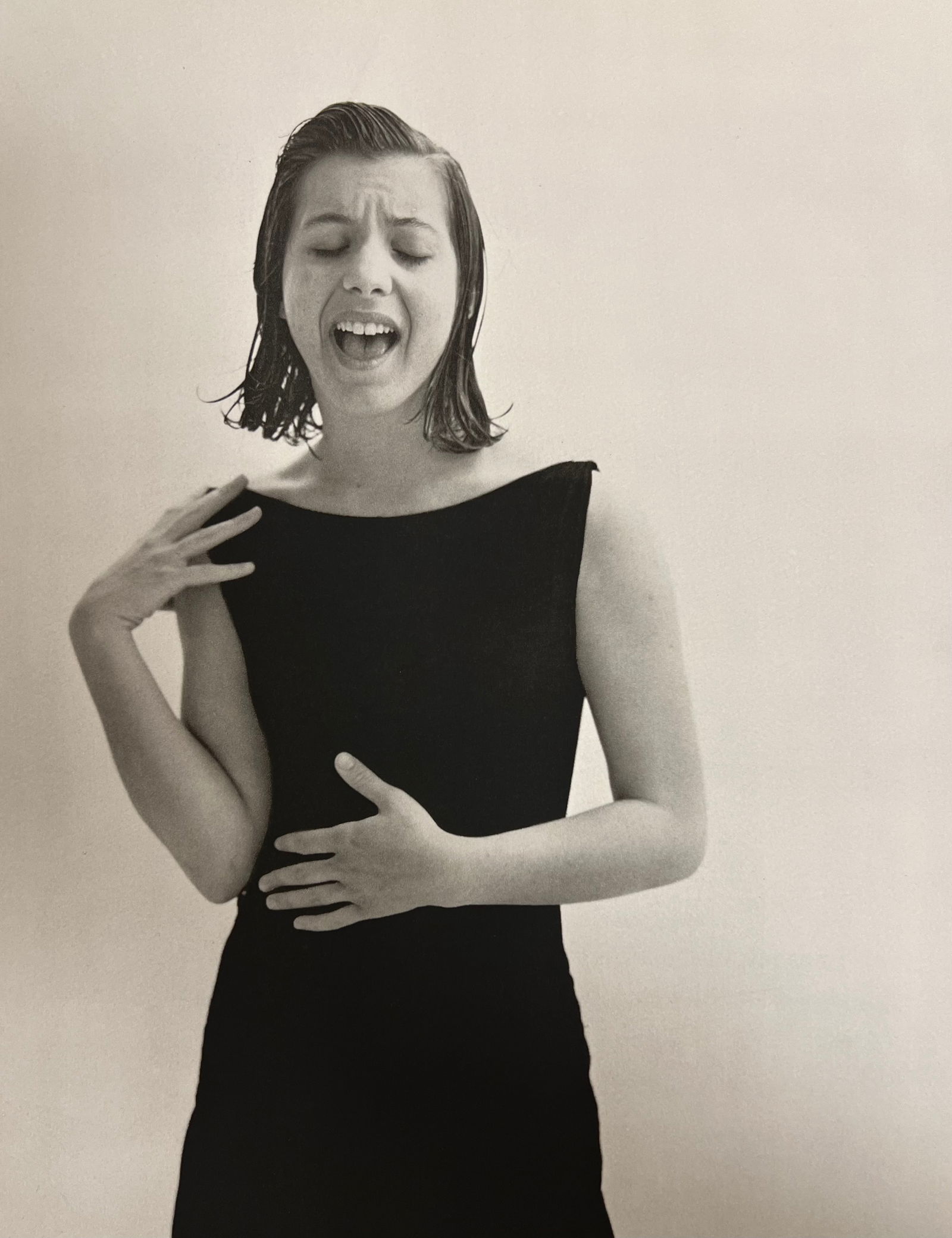 Bruce Weber, Woman in black dress, 1988: Photographer: Bruce Weber (American, b. 1946) - internationally renowned American fashion photographer best known for his racy, erotically charged imagery. Weber has shot the ad campaigns of Calvin Kl