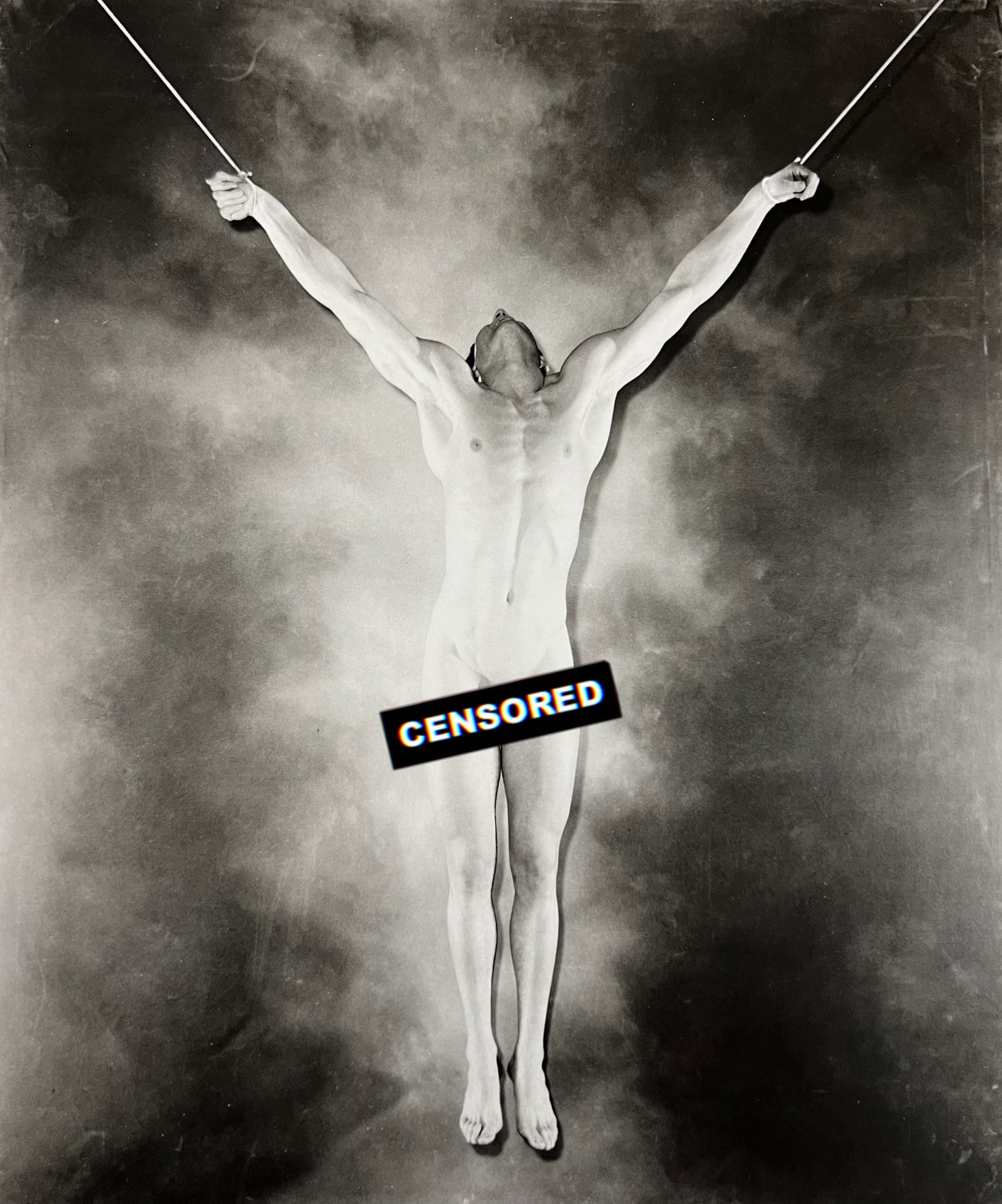 George Platt Lynes, Nude Man Hanged, 1940 - 1: Photographer: George Platt Lynes (American 1907 - 1955), Internationally renowned photographic artist, best known for portraiture, fashion, dance & nude studies. Title: Nude Man Hanged Date Of Negativ