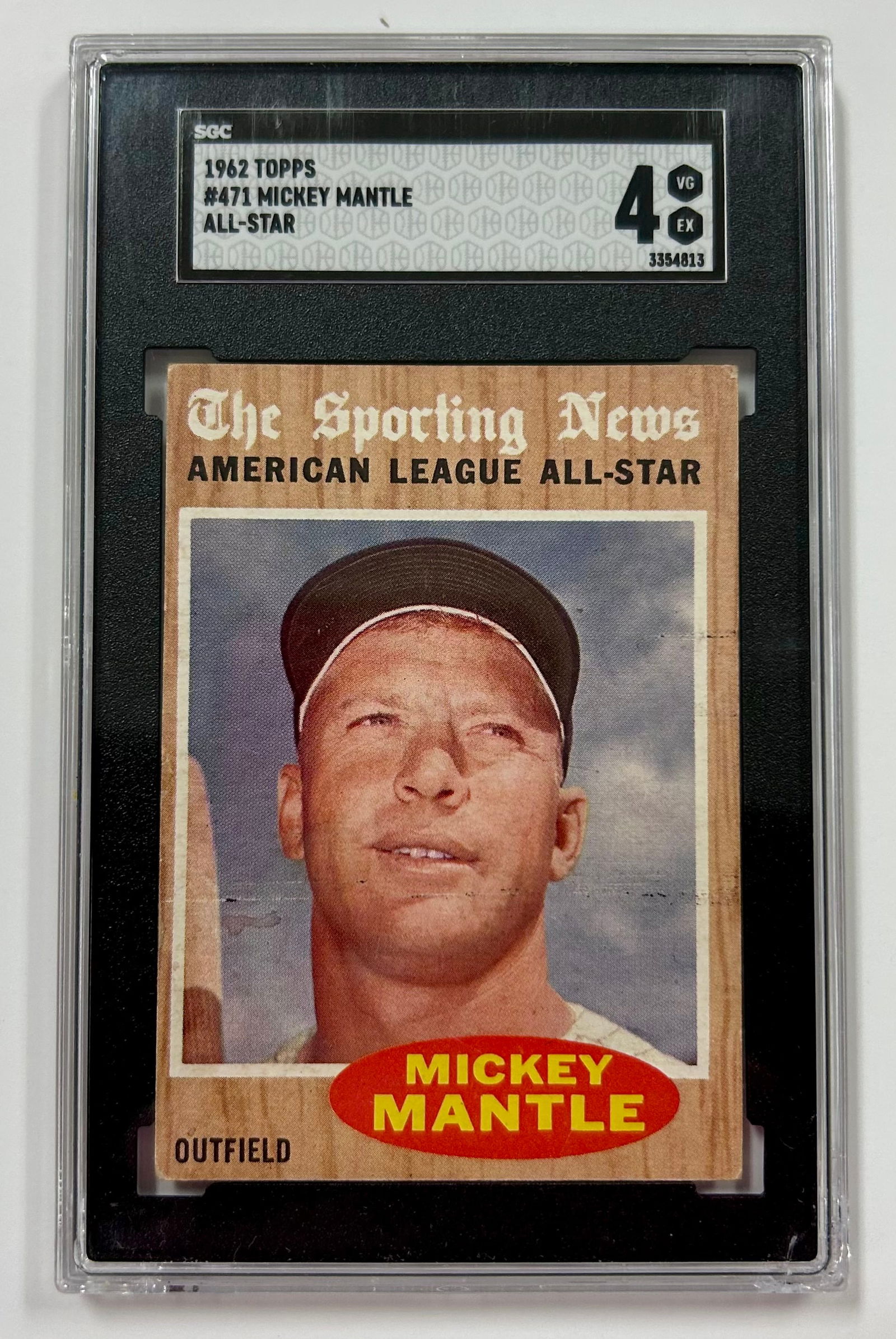 Mickey Mantle All-Star SGC 4 1962 Topps #471 (1 of 2)