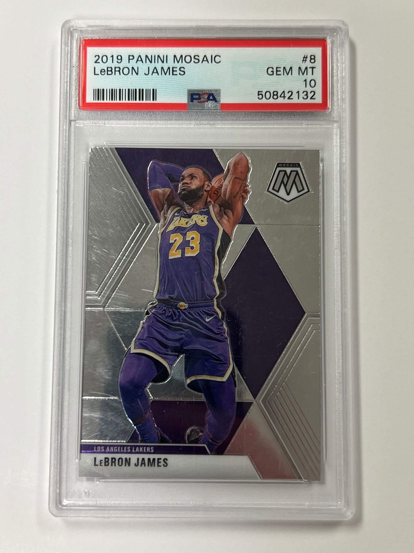 LeBron James 2019 Panini Mosaic PSA 10 (1 of 2)