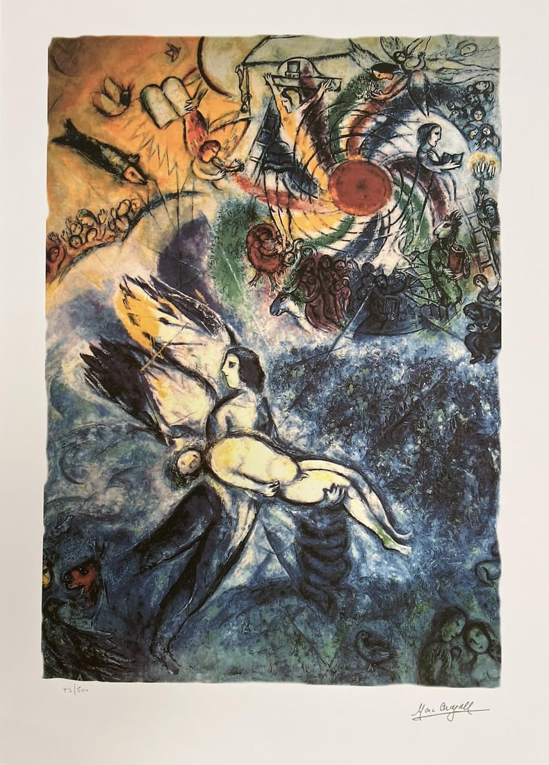 Marc Chagall The Creation Of Man, Lithograph Facsimile (1 of 1)
