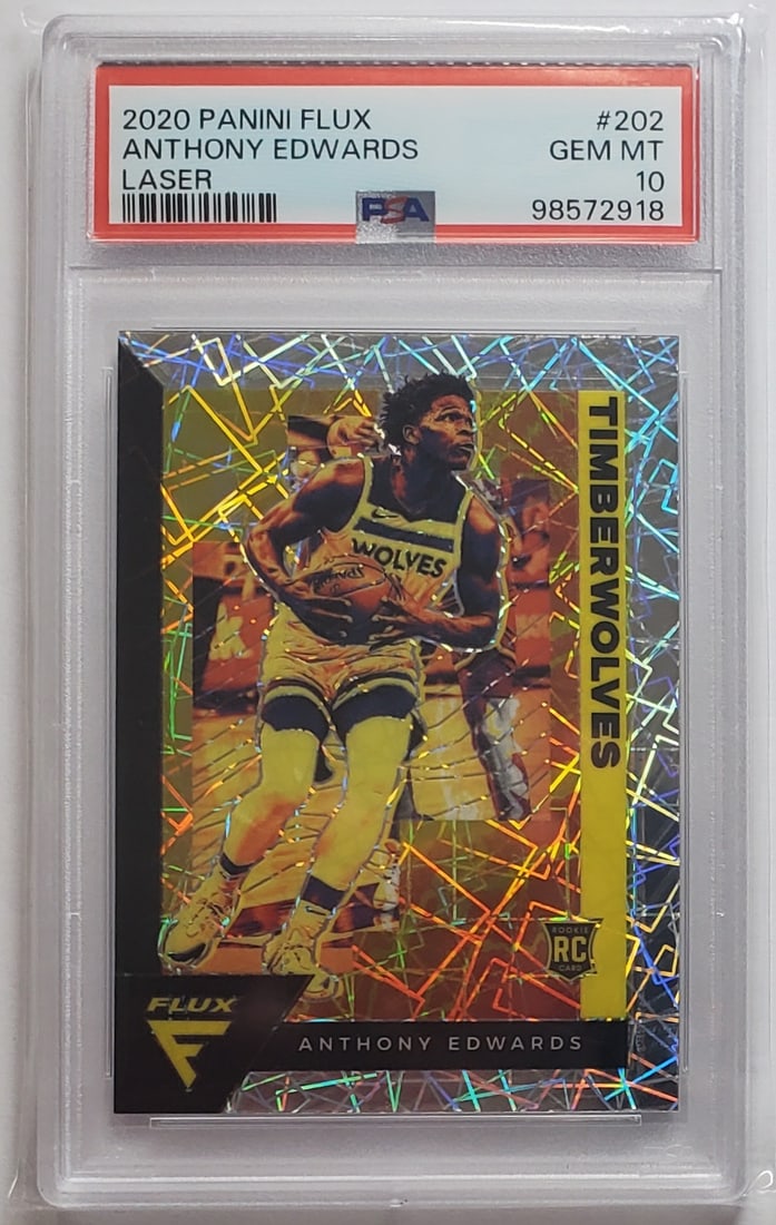 Anthony Edwards 2020 Panini Flux Laser PSA Gem Mint 10 (1 of 2)
