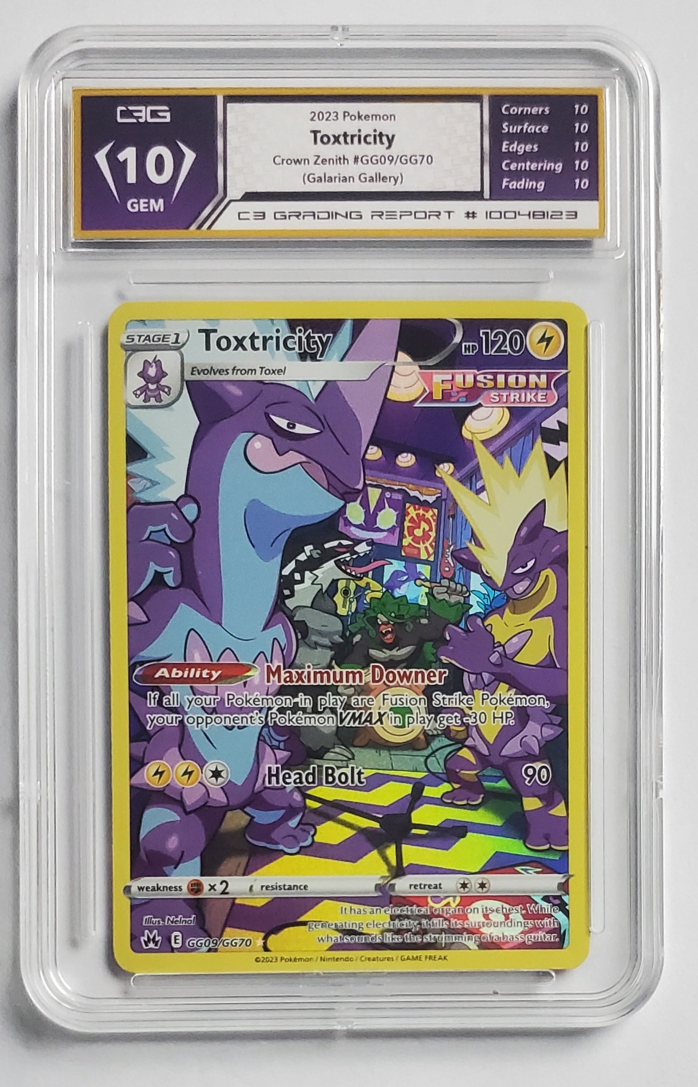 Toxtricity 2023 Crown Zenith Pokemon Card Gem Mint 10: Toxtricity 2023 Crown Zenith Pokemon Card Gem Mint 10
