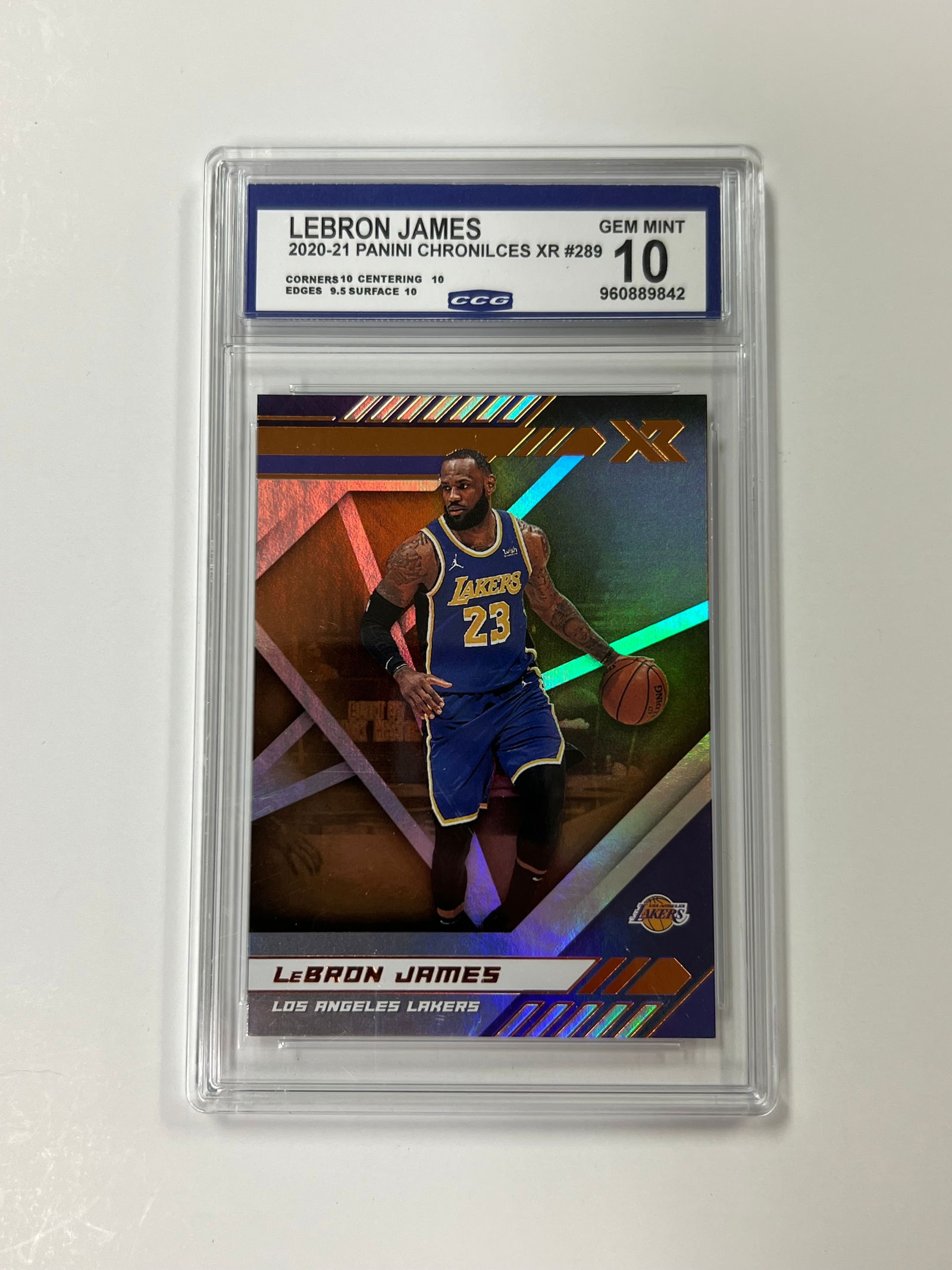 2020-21 Panini Chronicles Lebron James XR #289 Gem Mint 10 (1 of 2)