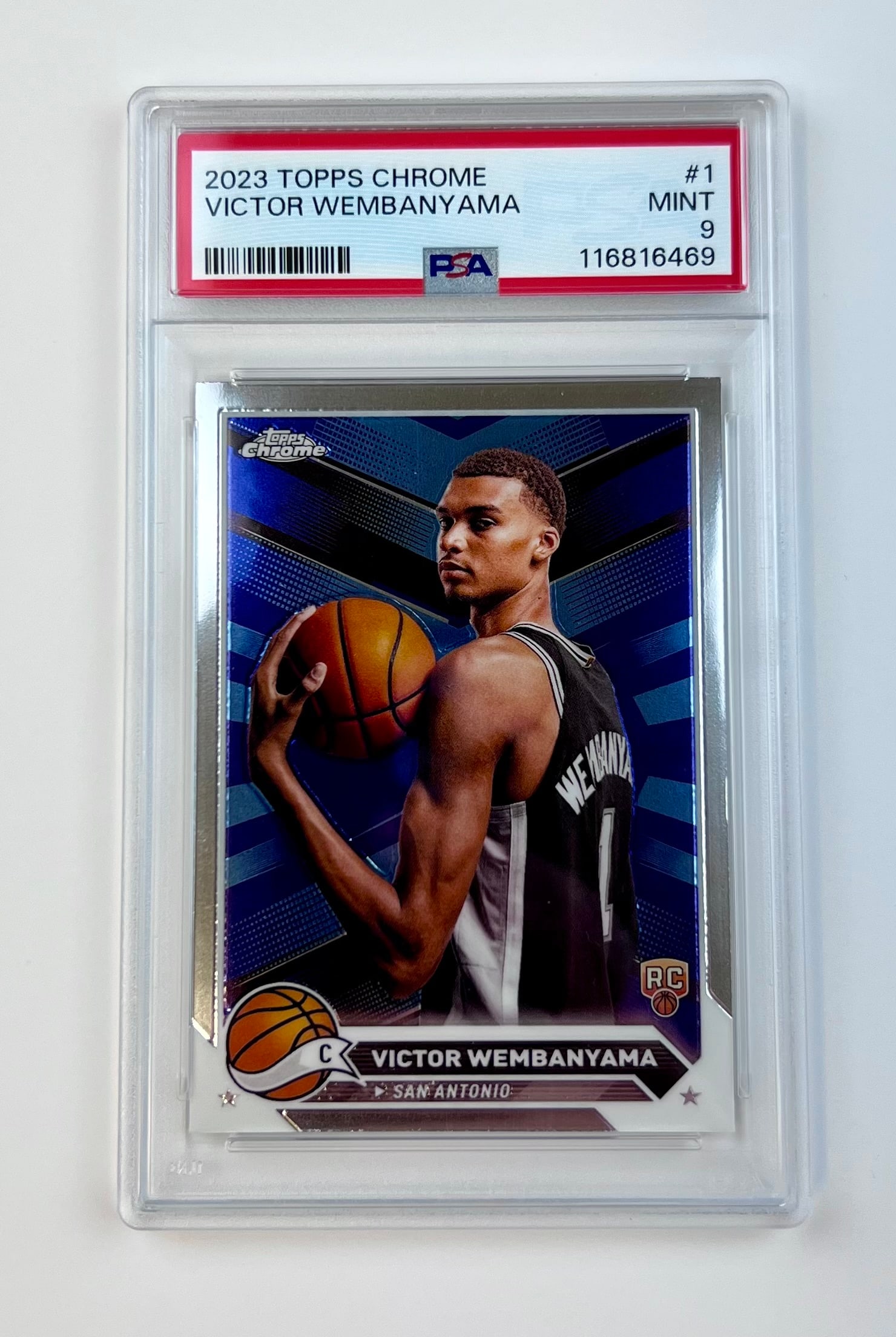 Victor Wembanyama Topps Chrome Rookie PSA 9 (1 of 1)