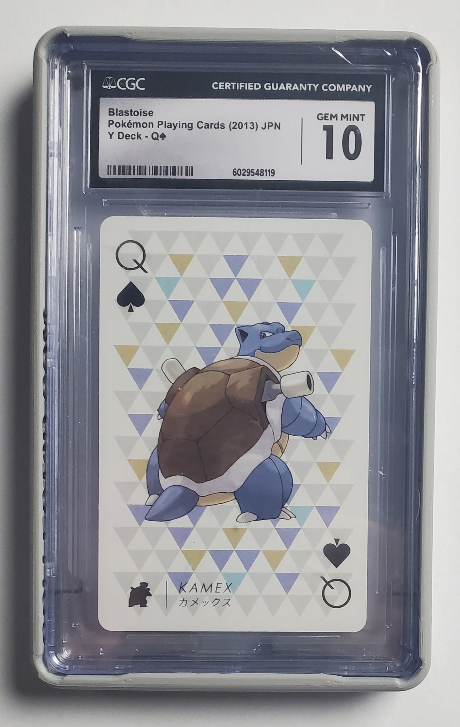 Blastoise 2013 Y Deck Q Spade Pokemon Card CGC Gem Mint 10: Blastoise 2013 Y Deck Q Spade Pokemon Card CGC Gem Mint 10