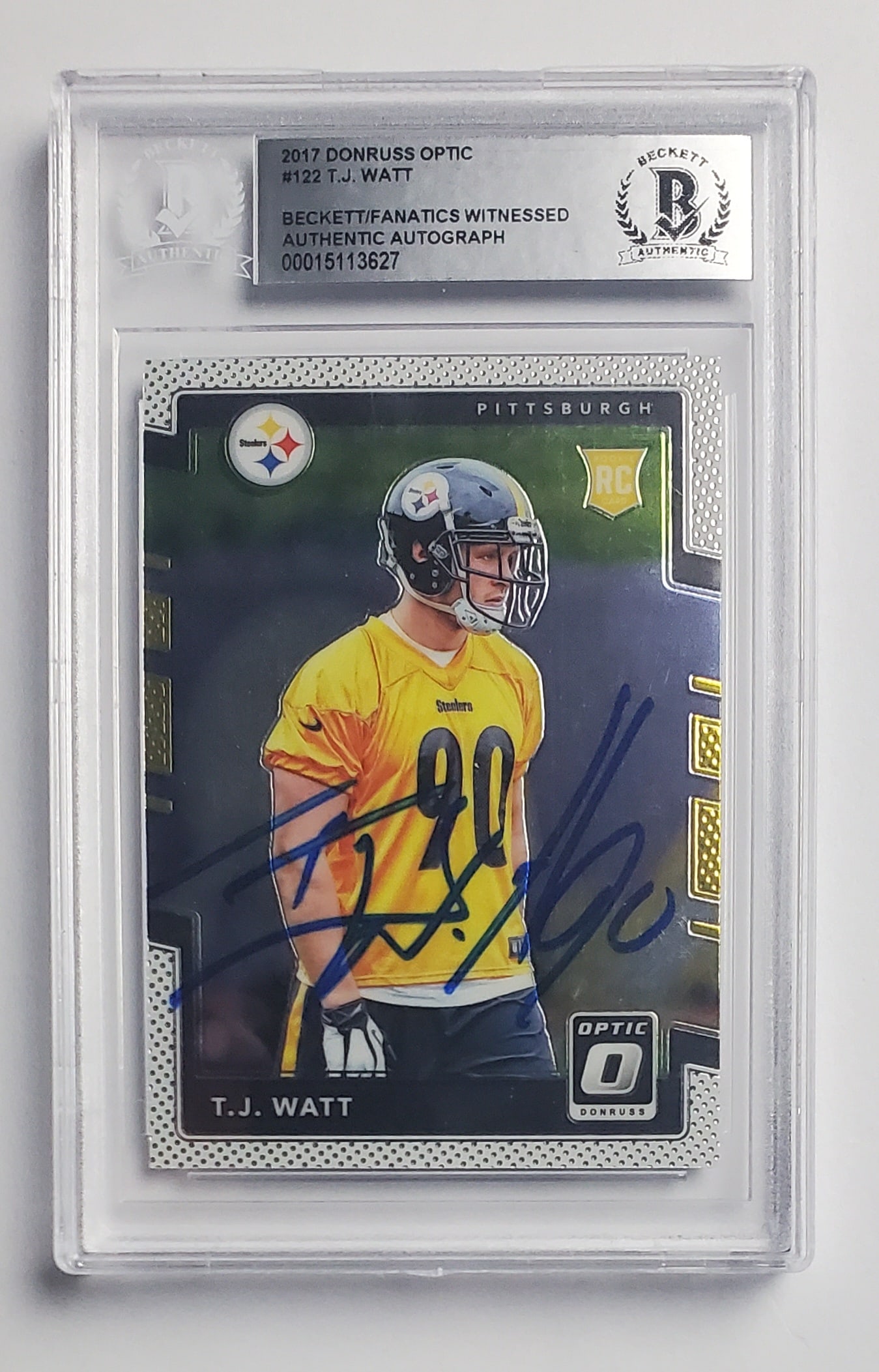 T.J. Watt Rookie Auto 2017 Beckett Authenticated (1 of 2)