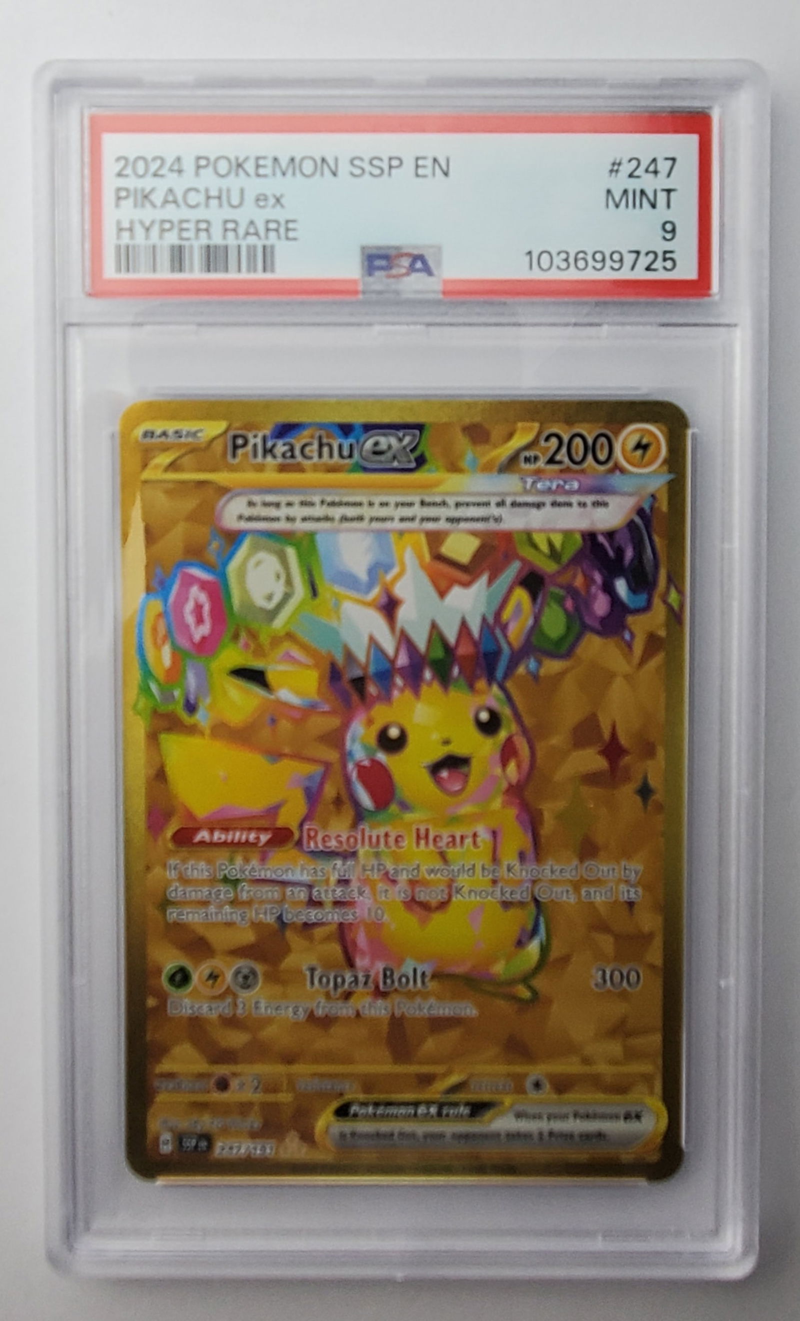 Pikachu EX Full Art Holo PSA Mint 9 2023 Pokemon Card (1 of 3)