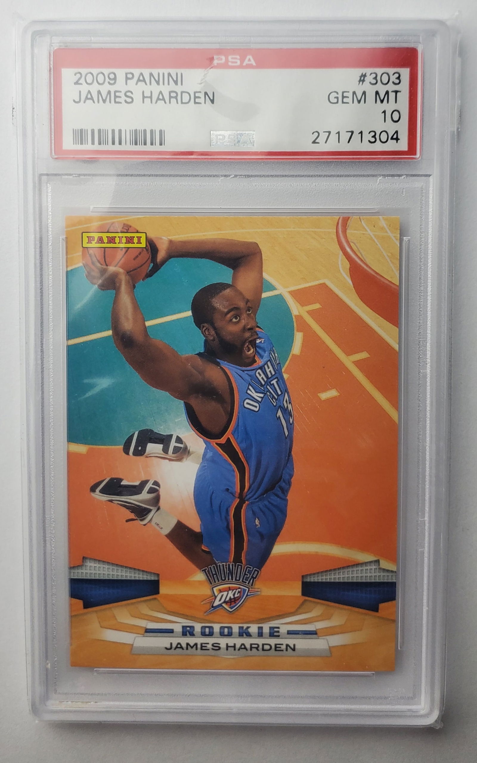 James Harden 2009 Panini PSA Gem Mint 10  Basketball Sports Card (1 of 2)