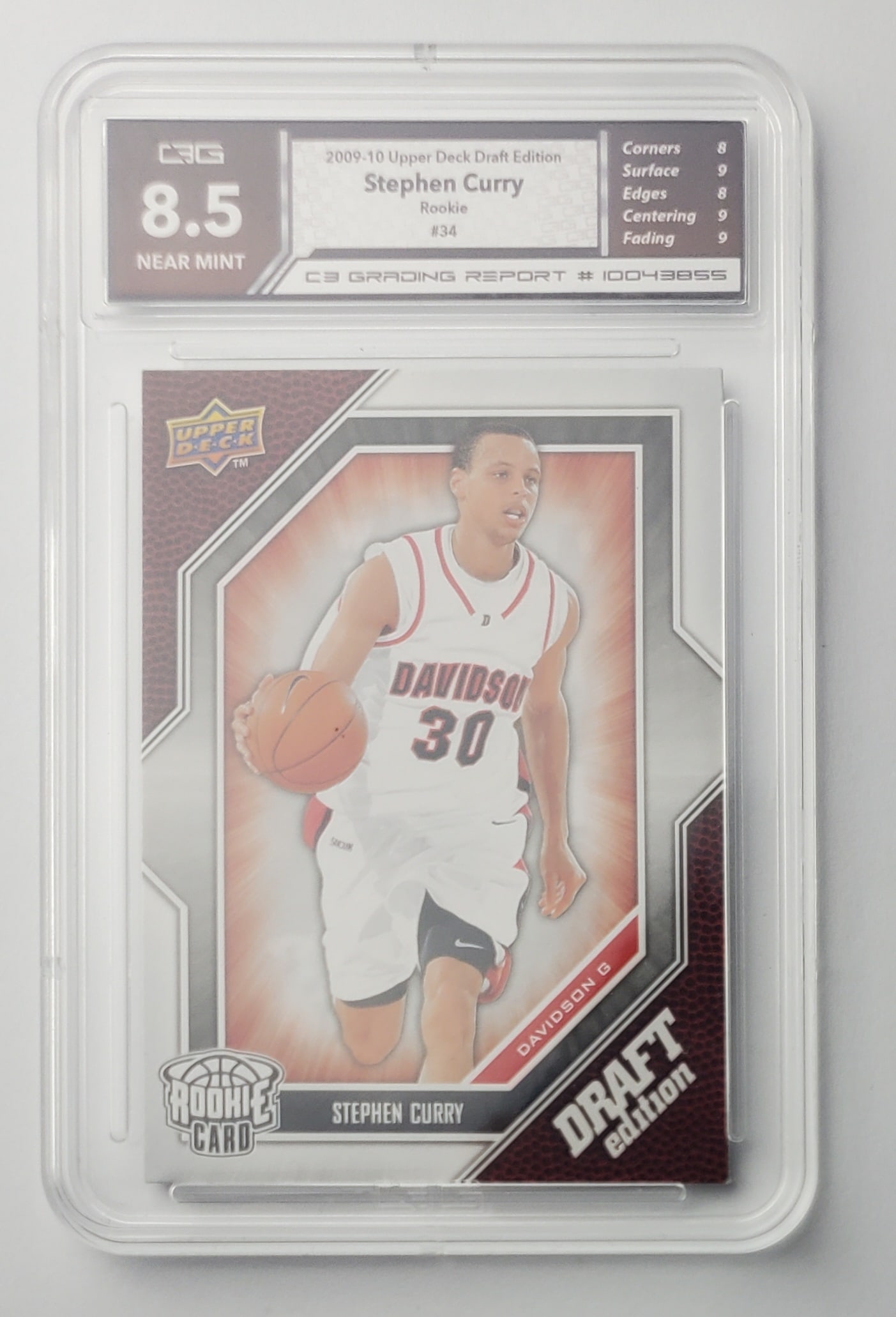 Stephen Curry Rookie Upper Deck Near Mint 8.5 Basketball Sports Card (1 of 2)