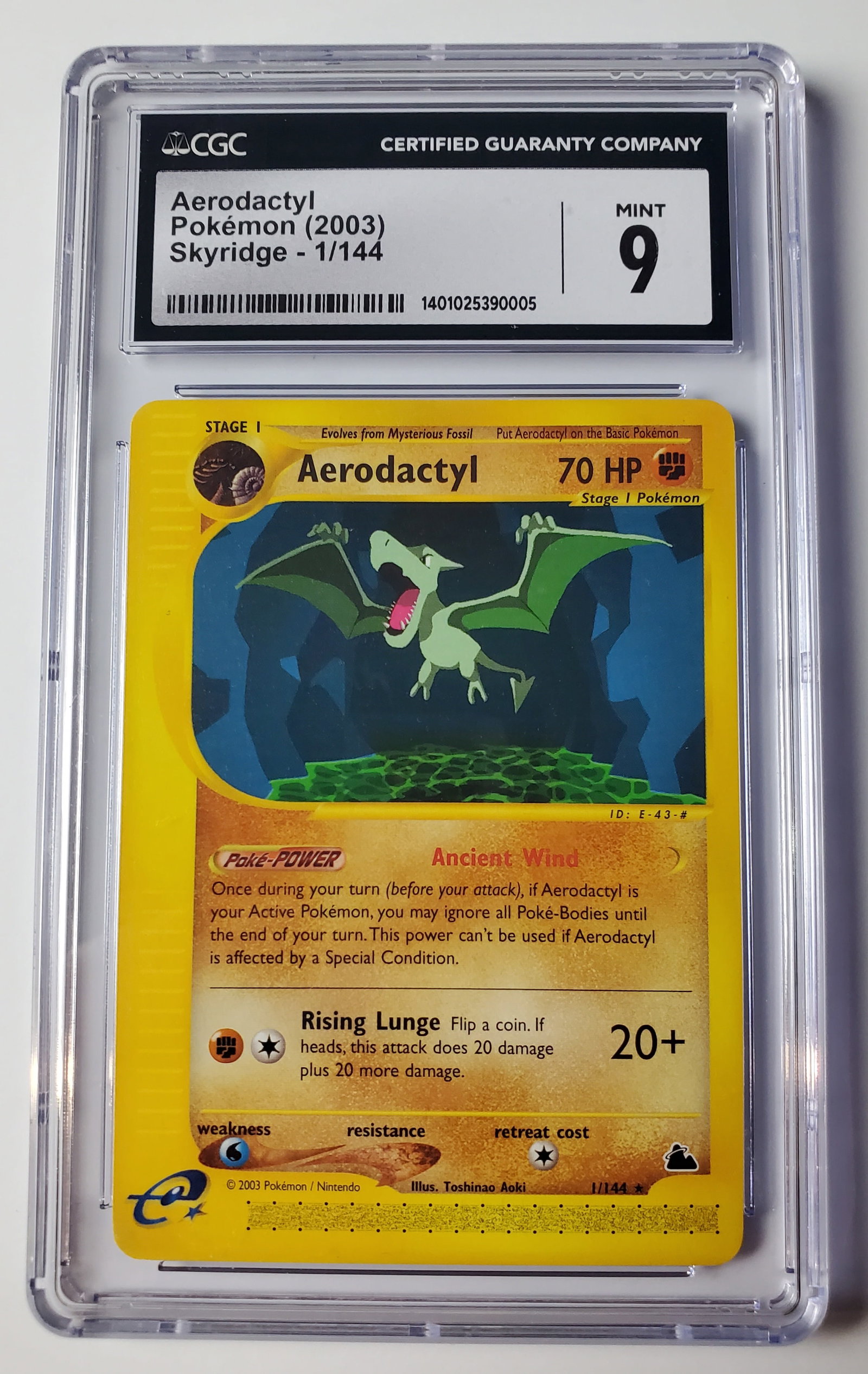 Aerodactyl 2003 Skyridge Pokemon Card Gem Mint 9: Aerodactyl 2003 Skyridge Pokemon Card Gem Mint 9