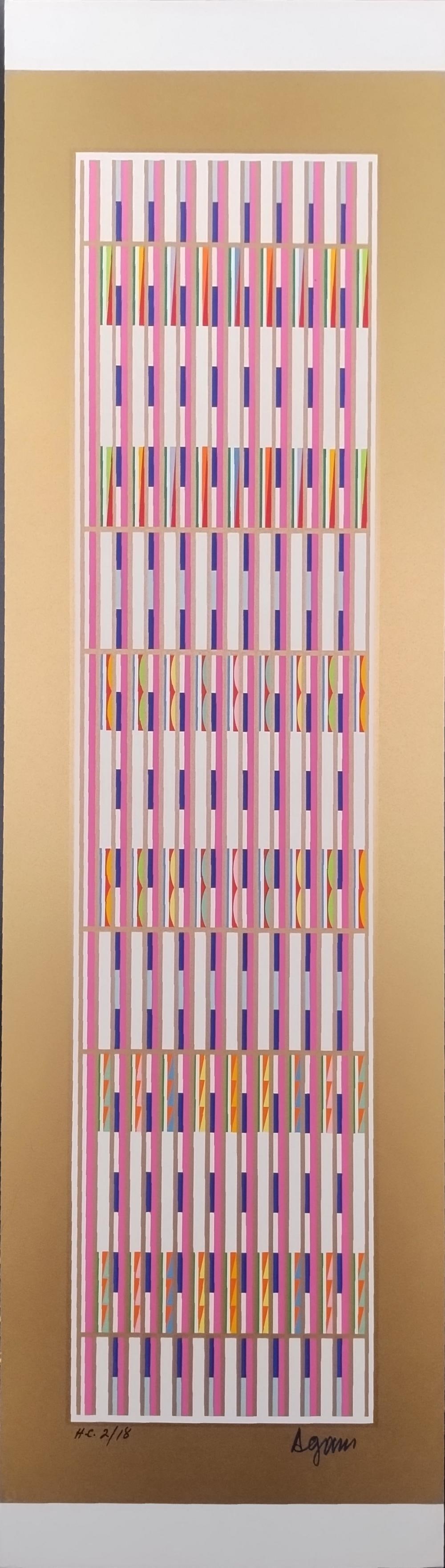 Yaacov Agam, Vertical Orchestration, Signed Limited Edition Serigraph (1 of 2)
