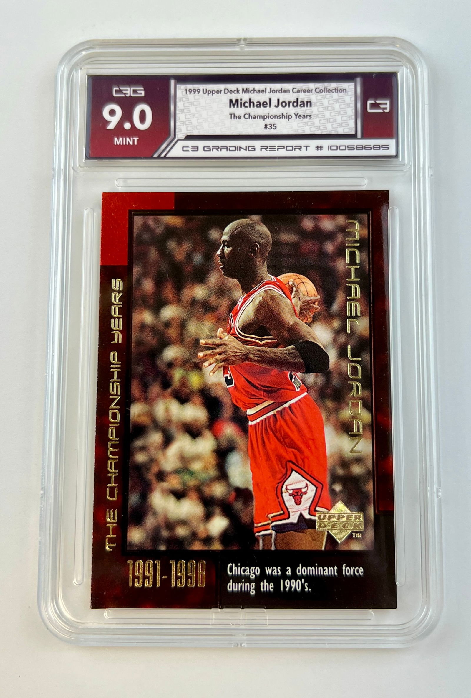 Michael Jordan 1999 Upper Deck Michael Jordan Career Collection - The Championship Years #35 Gem (1 of 2)