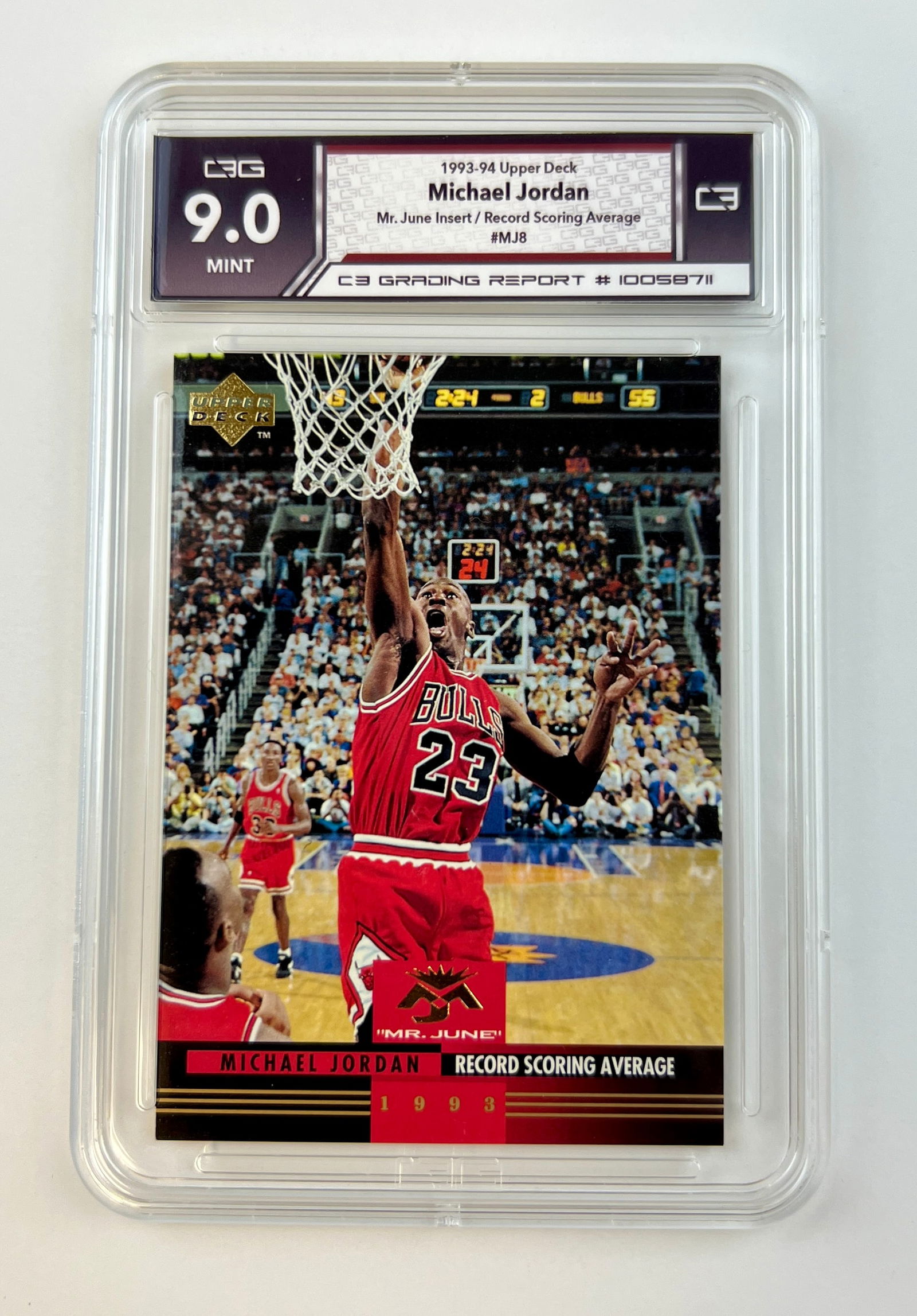 Michael Jordan 1993-94 Upper Deck - Mr. June Insert / Record Scoring Average #MJ8 Gem Mint 9 (1 of 2)