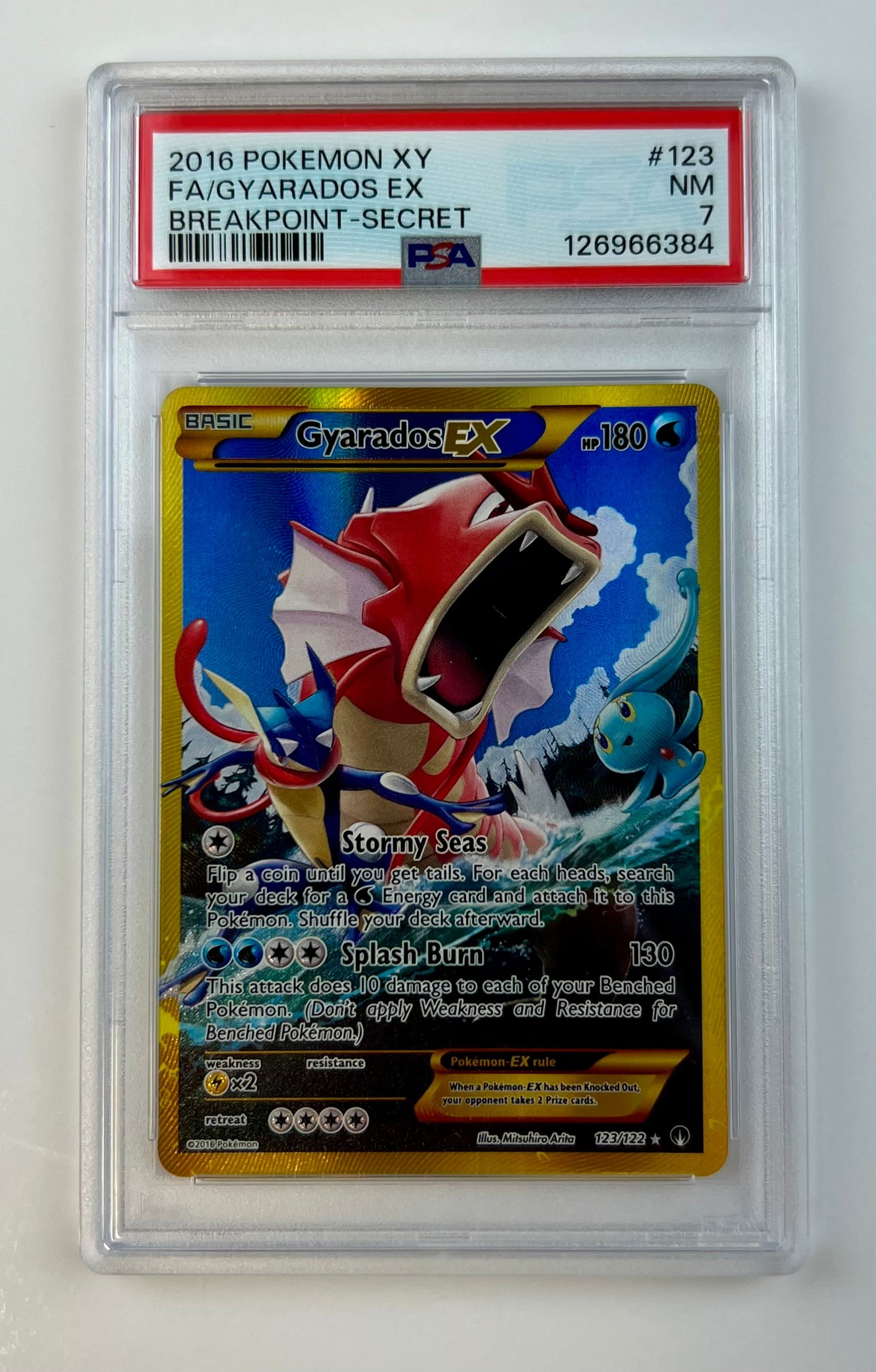 Gyrados EX Breakpoint Secret Holo 2016 PSA 7 (1 of 2)
