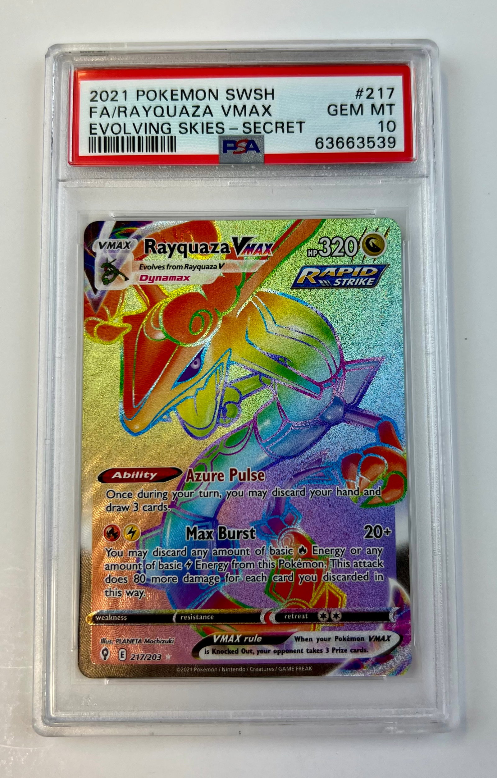 Rayquaza Vmax Evolving Skies 2021 Psa 10: Rayquaza Vmax Evolving Skies 2021 Psa 10