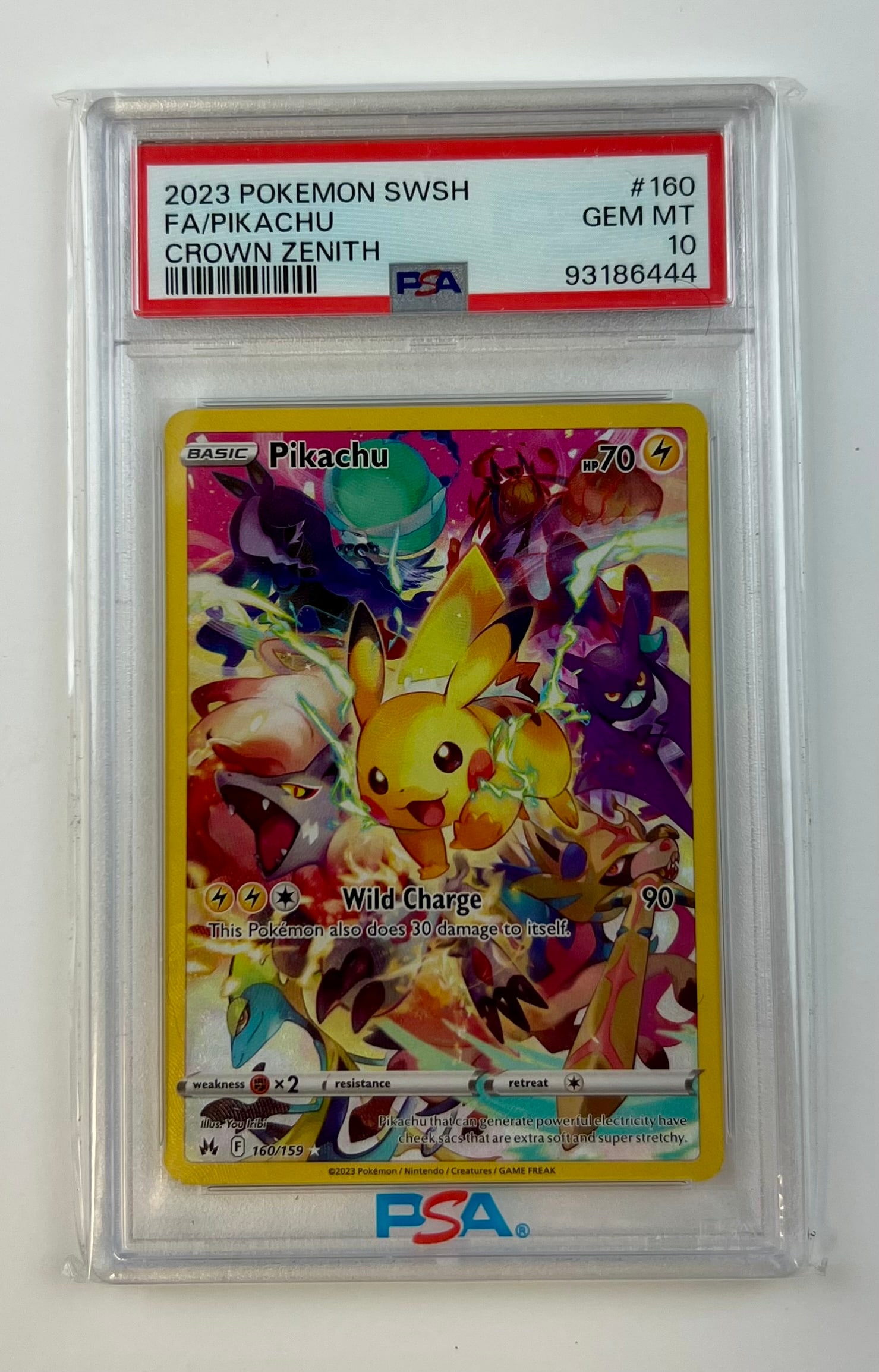 Pikachu SWSH Crown Zenith Holo PSA 10: Pikachu SWSH Crown Zenith Holo PSA 10