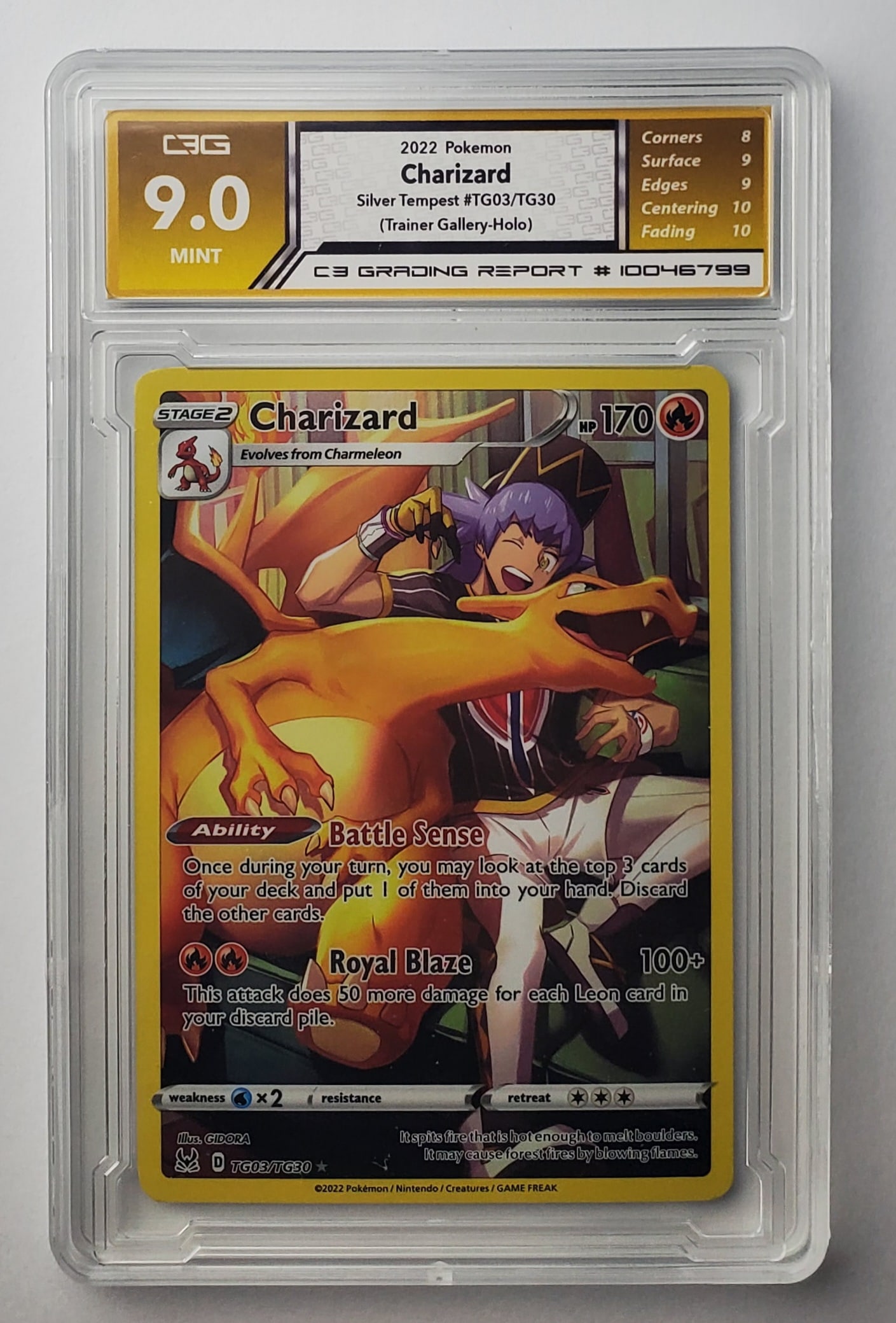 Charizard Silver Tempest Full Art Holo gem Mint 9 2022 Pokemon Card (1 of 2)