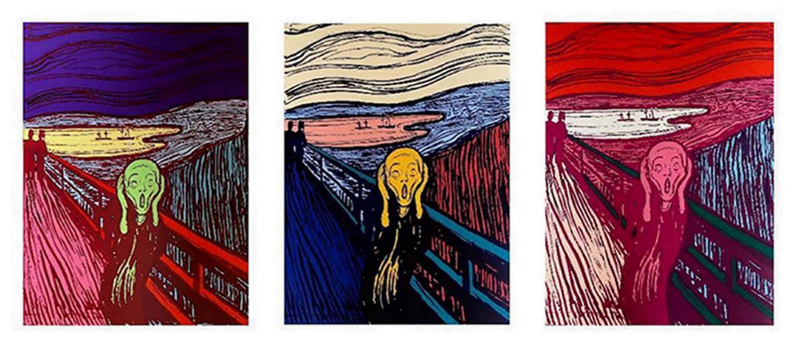 Andy Warhol, The Scream, 3 Piece Portfolio, Serigraph, Sunday B. Morning (1 of 5)