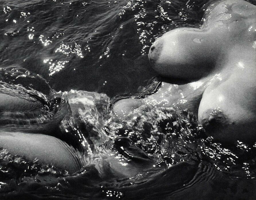 LUCIEN CLERGUE - Female Nude Body, 1968: Photographer: Lucien Clergue (France, 1934 - 2014) - renowned French photographer with a diverse body of work, he is perhaps best known for his dynamic female nude studies in and around water which of