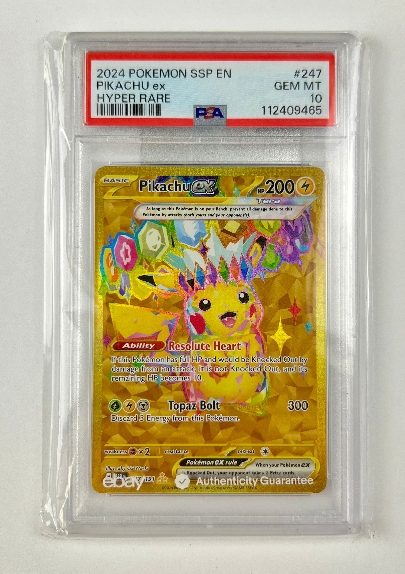 Pikachu 2024 Hyper Rare PSA 10 (1 of 2)