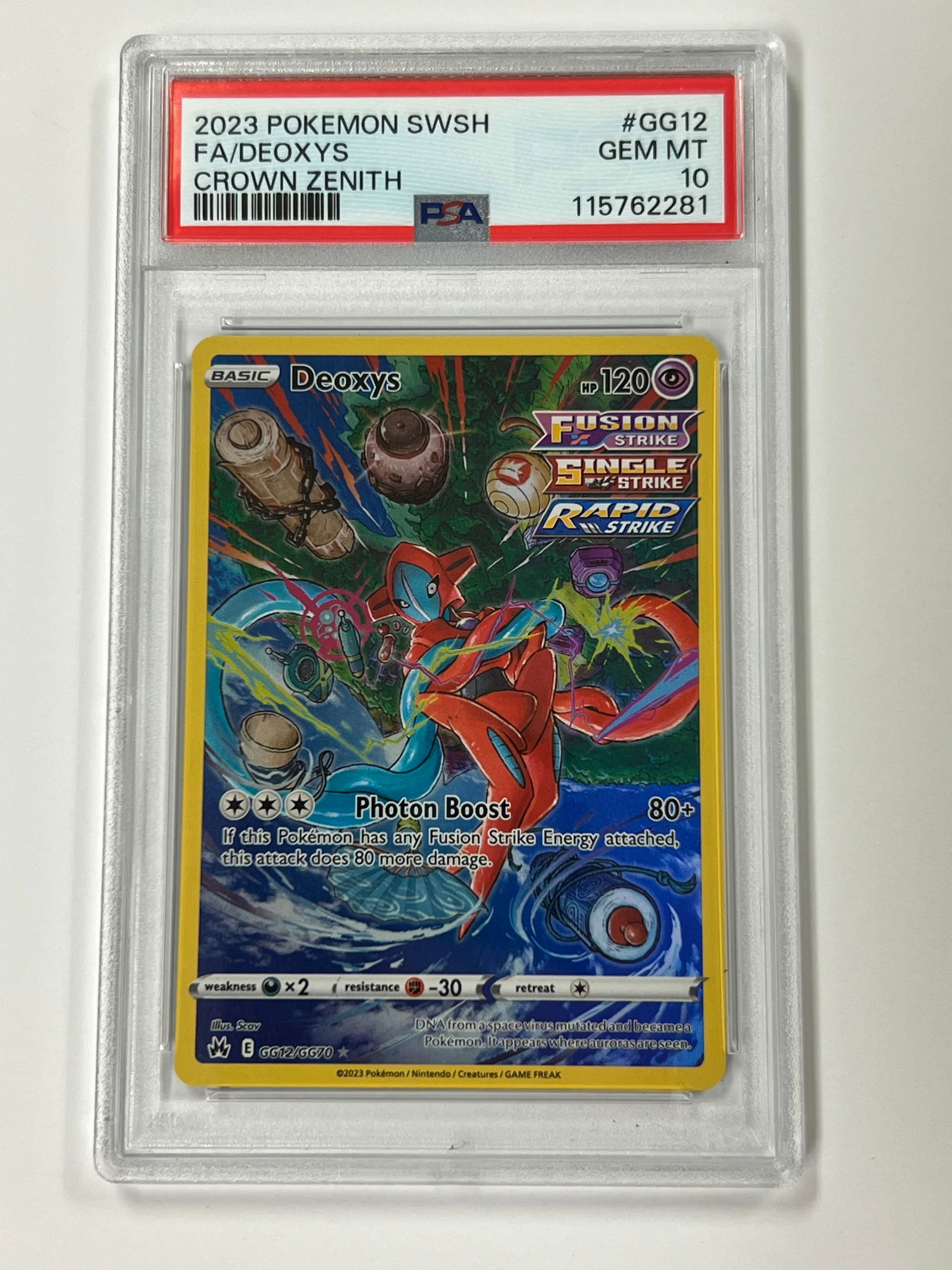 Deoxys Crown Zenith 2023 PSA 10: Deoxys Crown Zenith 2023 PSA 10