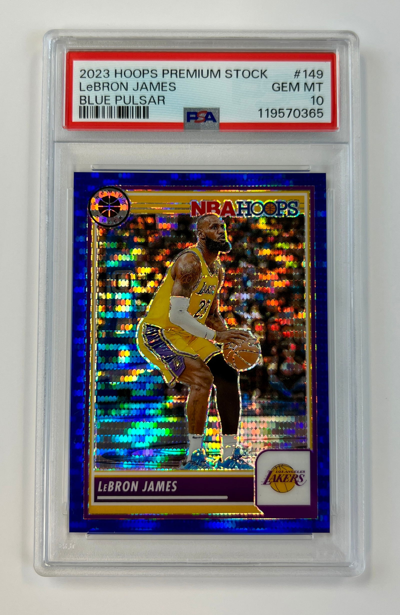 Lebron James /75 Blue Pulsar 2023 PSA 10: Lebron James /75 Blue Pulsar 2023 PSA 10