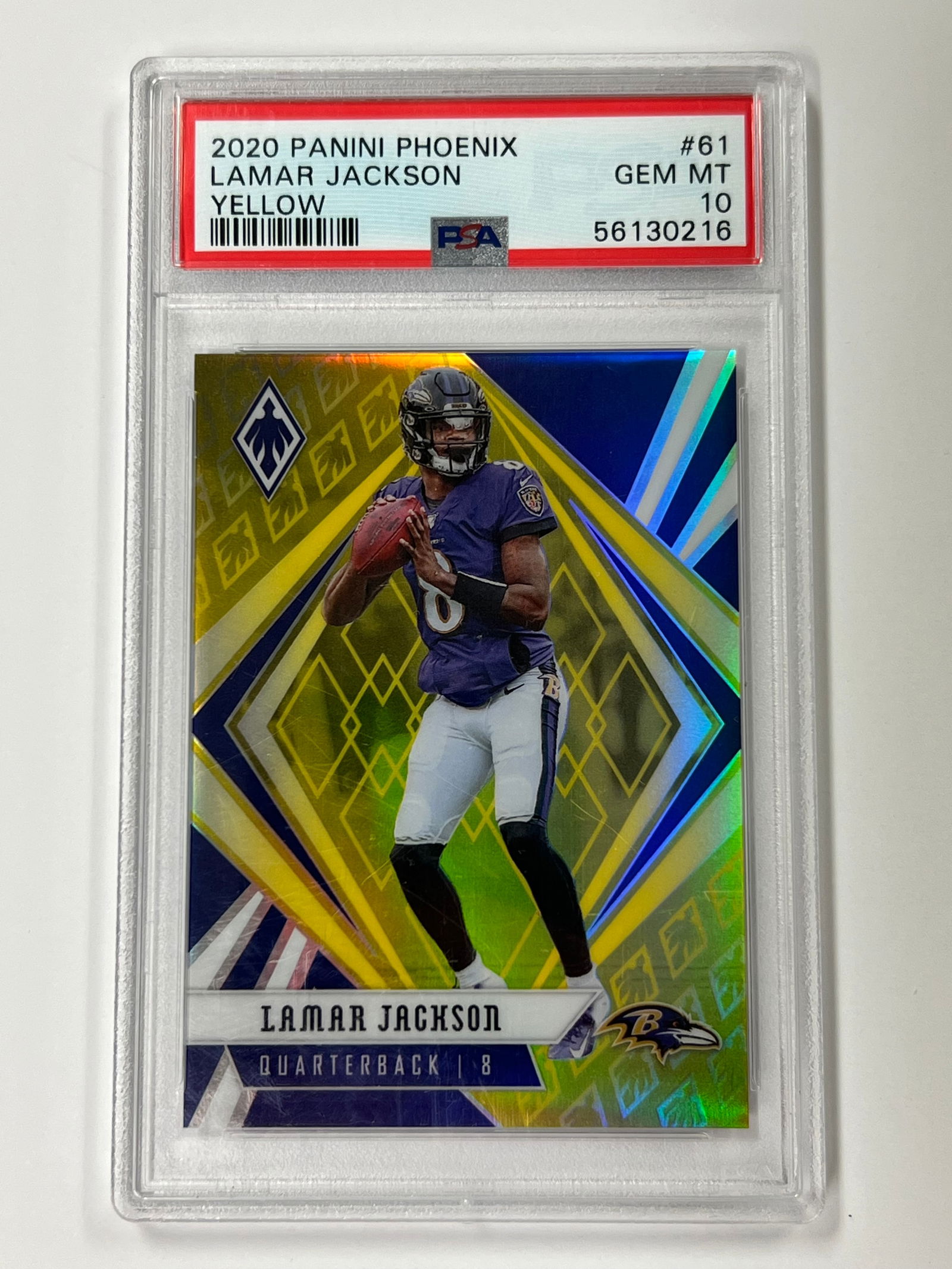 Lamar Jackson /75 2020 Panini Phoenix PSA 10 (1 of 2)