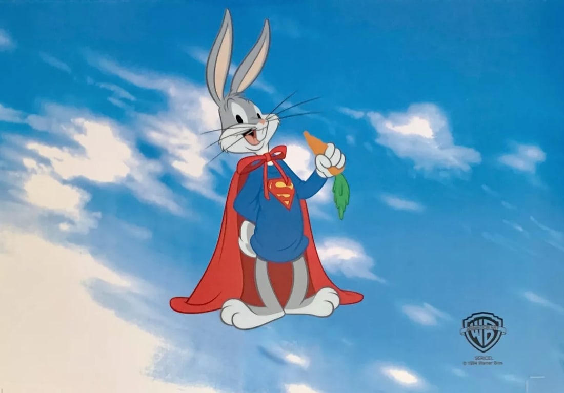Warner Bros, Looney Tunes, Super Bugs Bunny, Limited Edition Animation Cel (1 of 1)