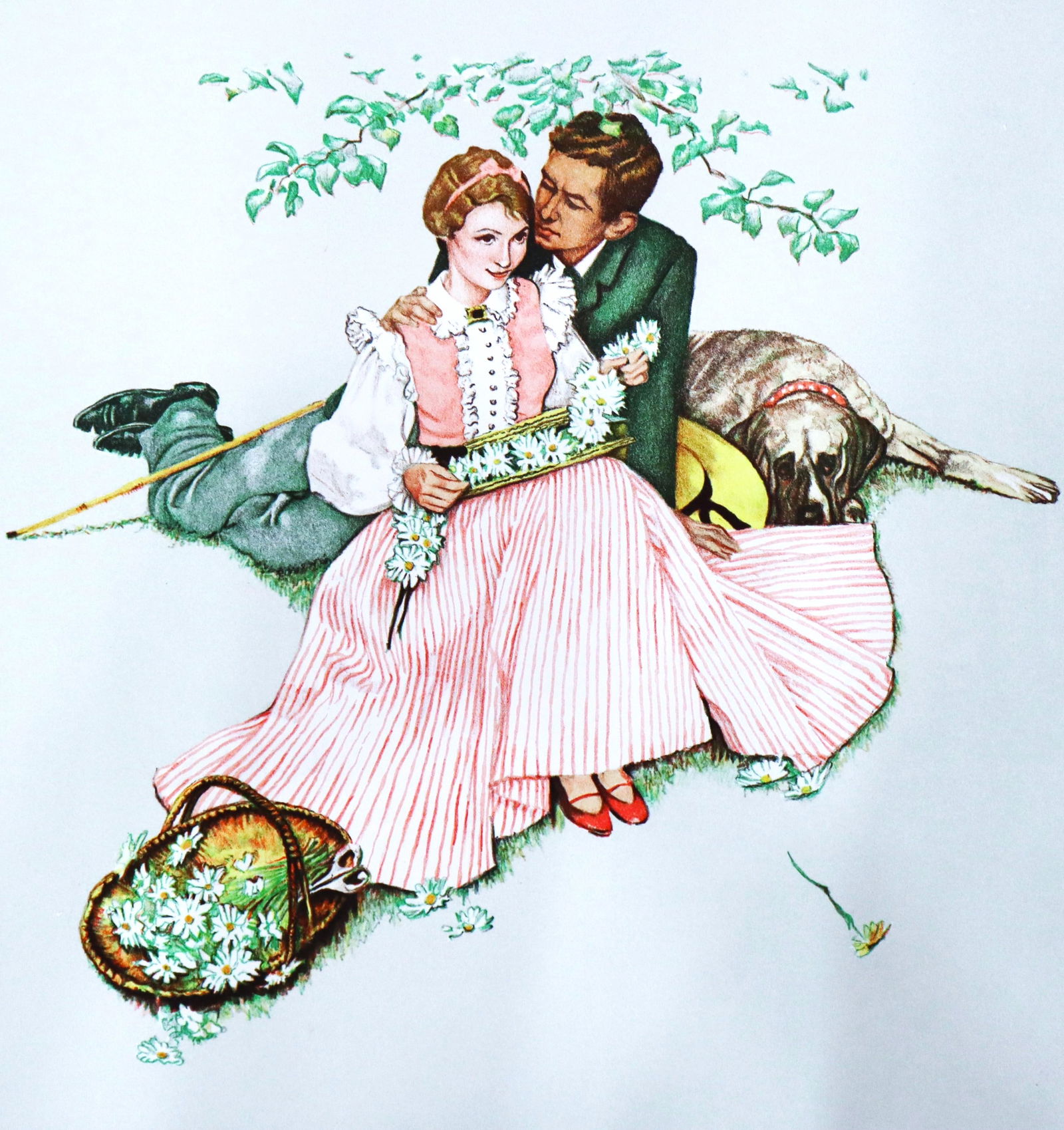 Norman Rockwell, 'Flowers in Tender Bloom', signed & numbered lithograph, 1977 (1 of 4)