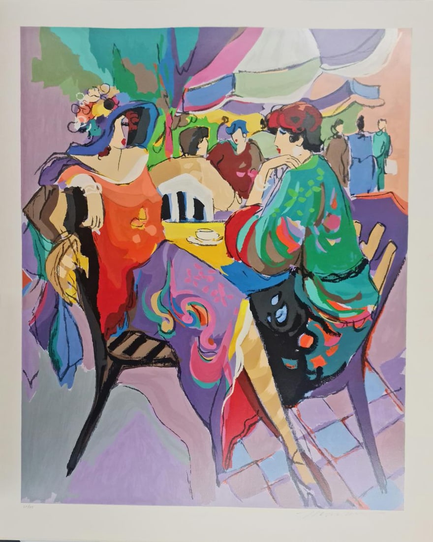 Isaac Maimon, Corner Cafe, Hand Signed Limited Edition, Serigraph, 1992 (1 of 3)