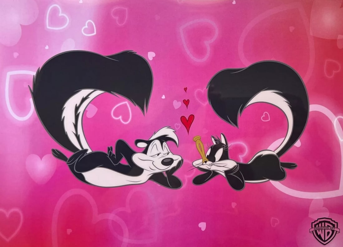 Warner Bros, 'Pepe Le Pew & Penelope', Limited Edition Animation Cel (1 of 1)