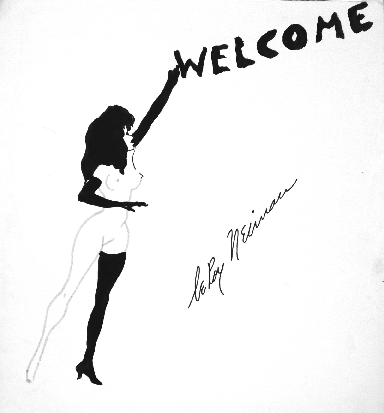 Playboy | LeRoy Neiman Femlin Welcomes, You Original Drawing (1 of 2)