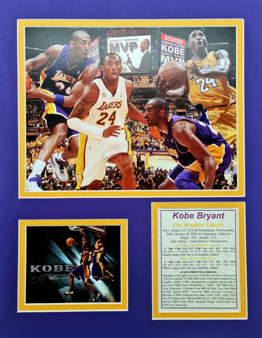Kobe Bryant, Matted Photo Collage (1 of 3)