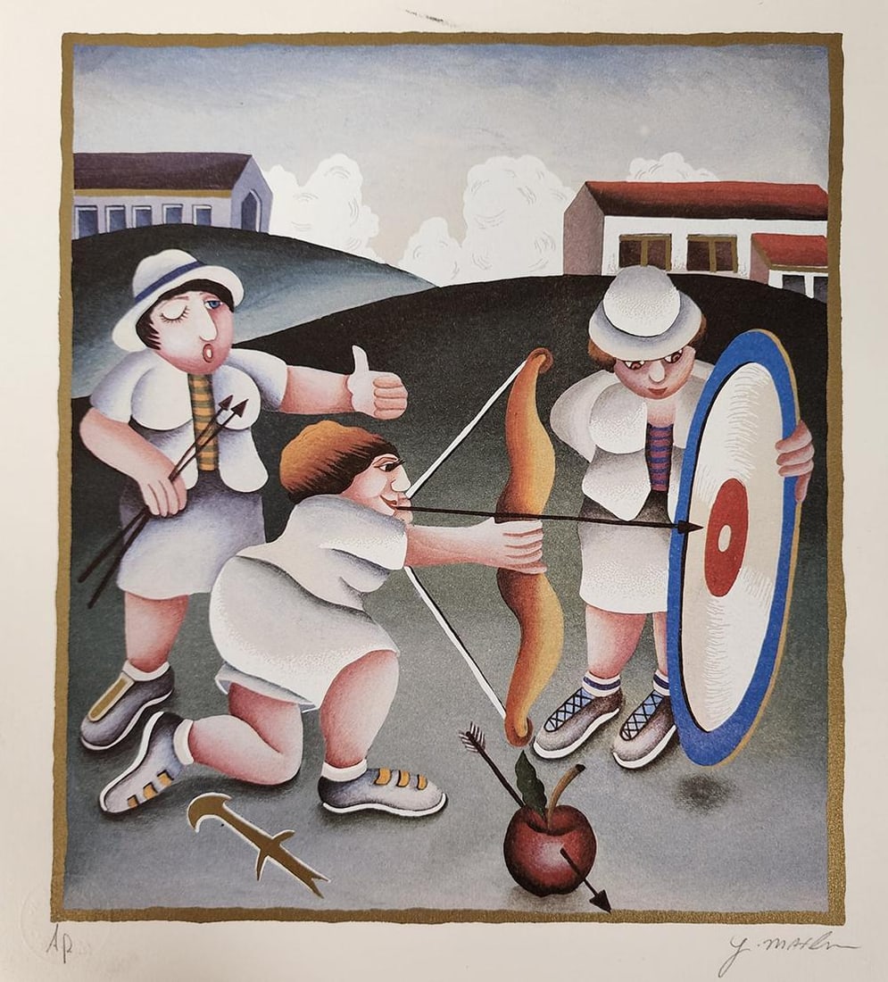 Yuval Mahler 'Sagittarius' From The Zodiac Suite, Signed Limited Edition Lithograph (1 of 1)