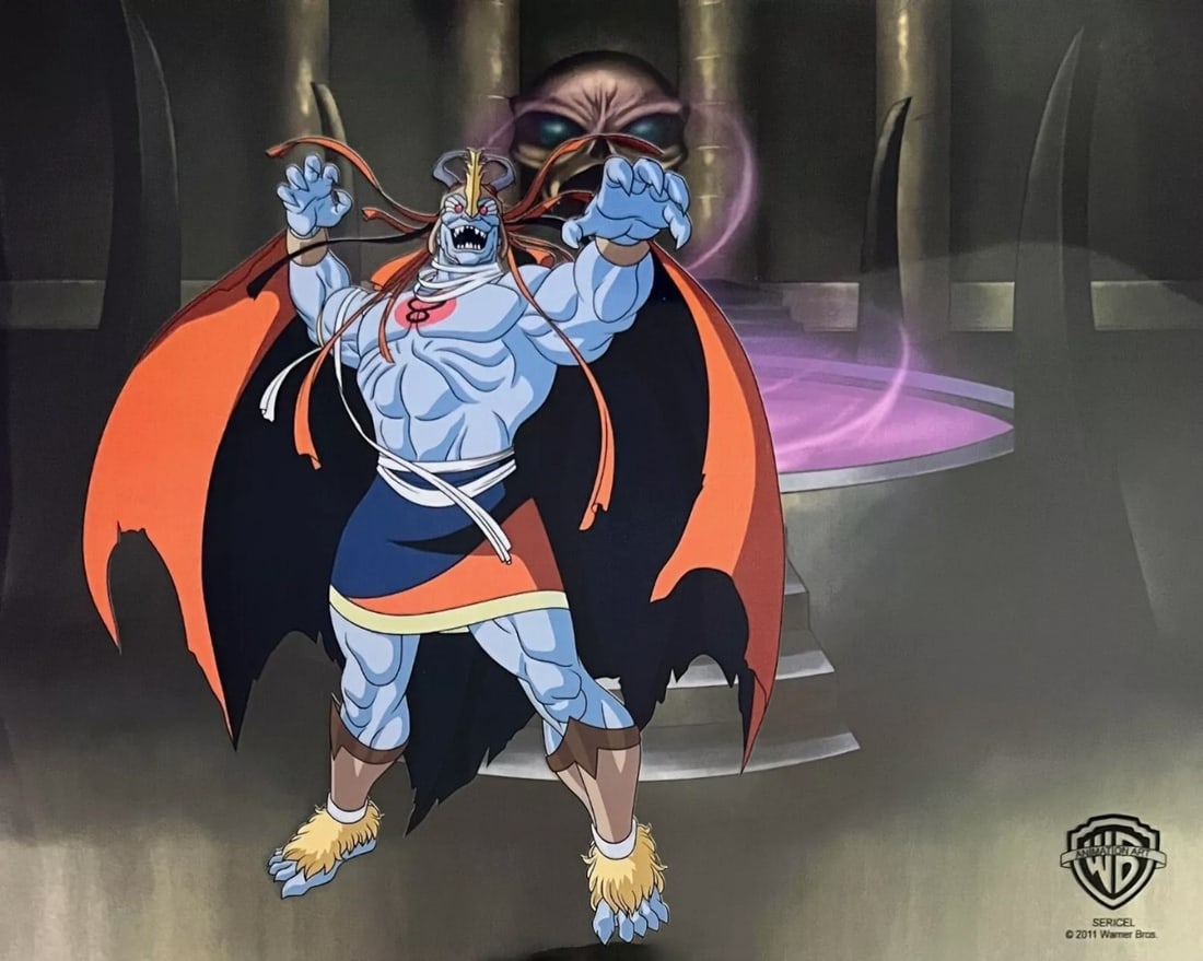 Warner Bros, Thunder Cat's - Mummrah, Limited Edition Animation Cel: Limited edition ThunderCats sericel titled "Mumm-Ra Lives". This fantastic recreation animation sericel features Mumm-Ra as he appeared in the ThunderCats animated series. This Cel measures 11" x 14",