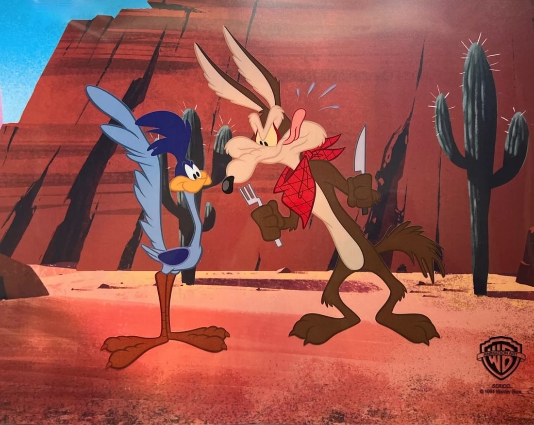Warner Bros, 'Wile Coyote & The Roadrunner', Limited Edition Animation Cel (1 of 1)