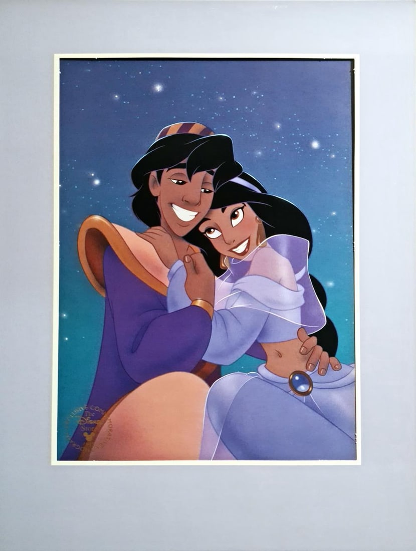 Disney's, Aladdin, Commemorative Lithograph: Subject: Aladdin Type: Lithograph Year: 1993 Size: 16" x 12" Country of Origin: USA Condition: Excellent