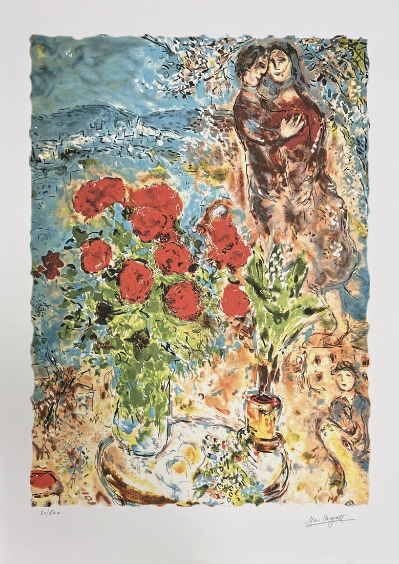 Salvador Dali, (After), Red Bouquet: Item Details Description Salvador dali (After) Red Bouquet Lithograph Facsimile Signed, Lower Right Pencil numbered from the edition of 500 lower left, please note the edition number will be different