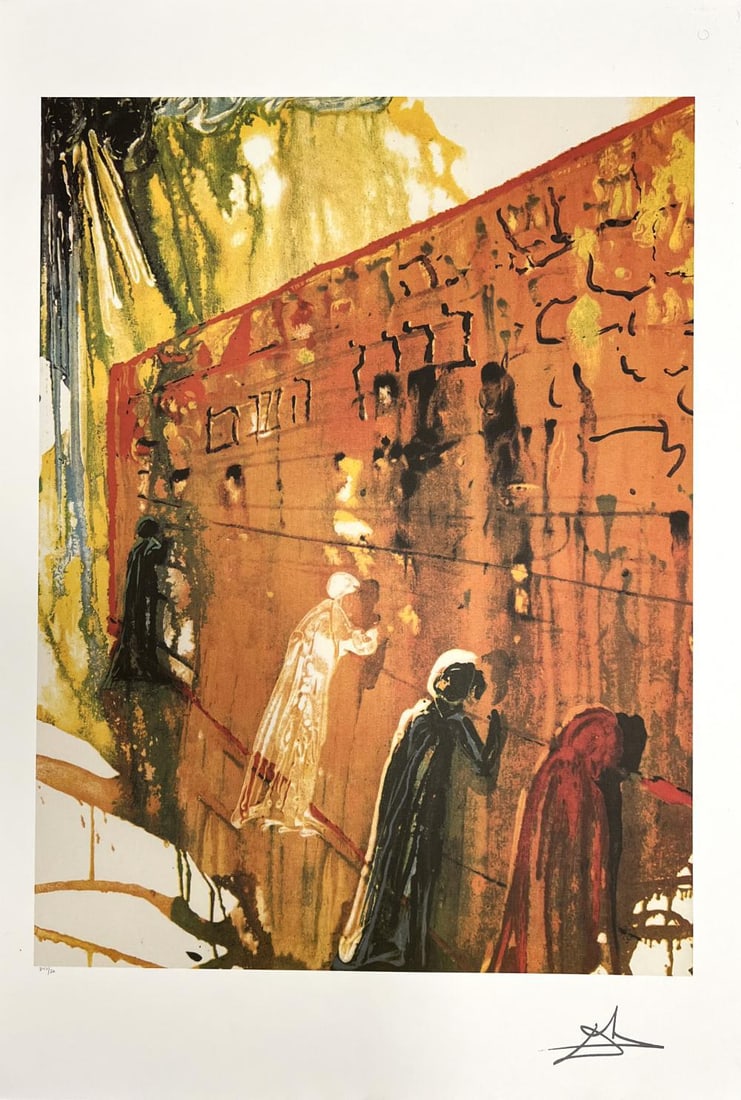 Salvador Dali, (After), 'Wailing Wall', Limited Edition Lithograph: Item Details Description Salvador dali (After) Wailing Wall Lithograph Facsimile Signed, Lower Right Pencil numbered from the edition of 500 lower left, please note the edition number may be different