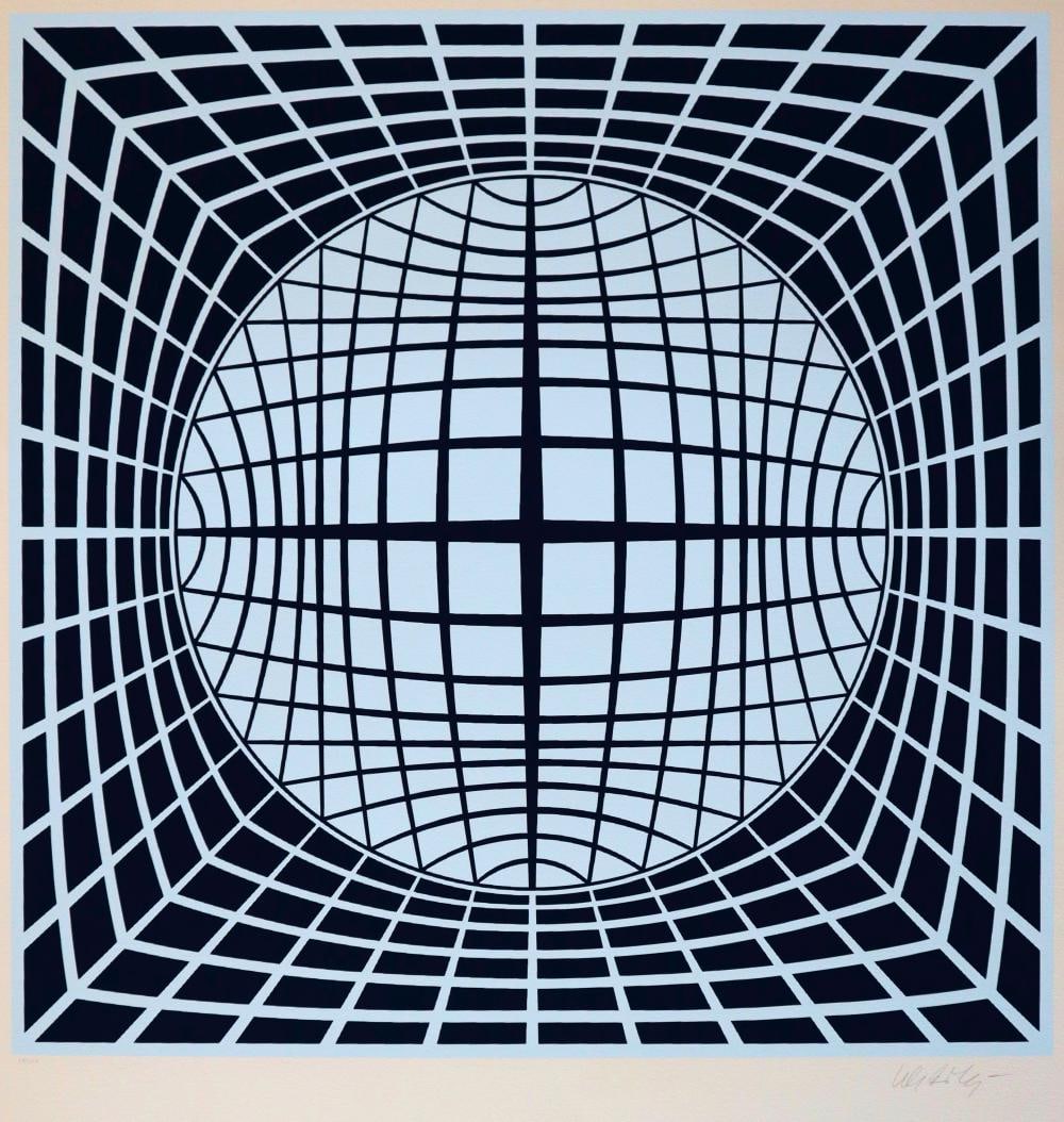 Victor Vasarely, 'Ter Ur' Serigraph, Signed & Numbered, Publisher Coa (1 of 4)