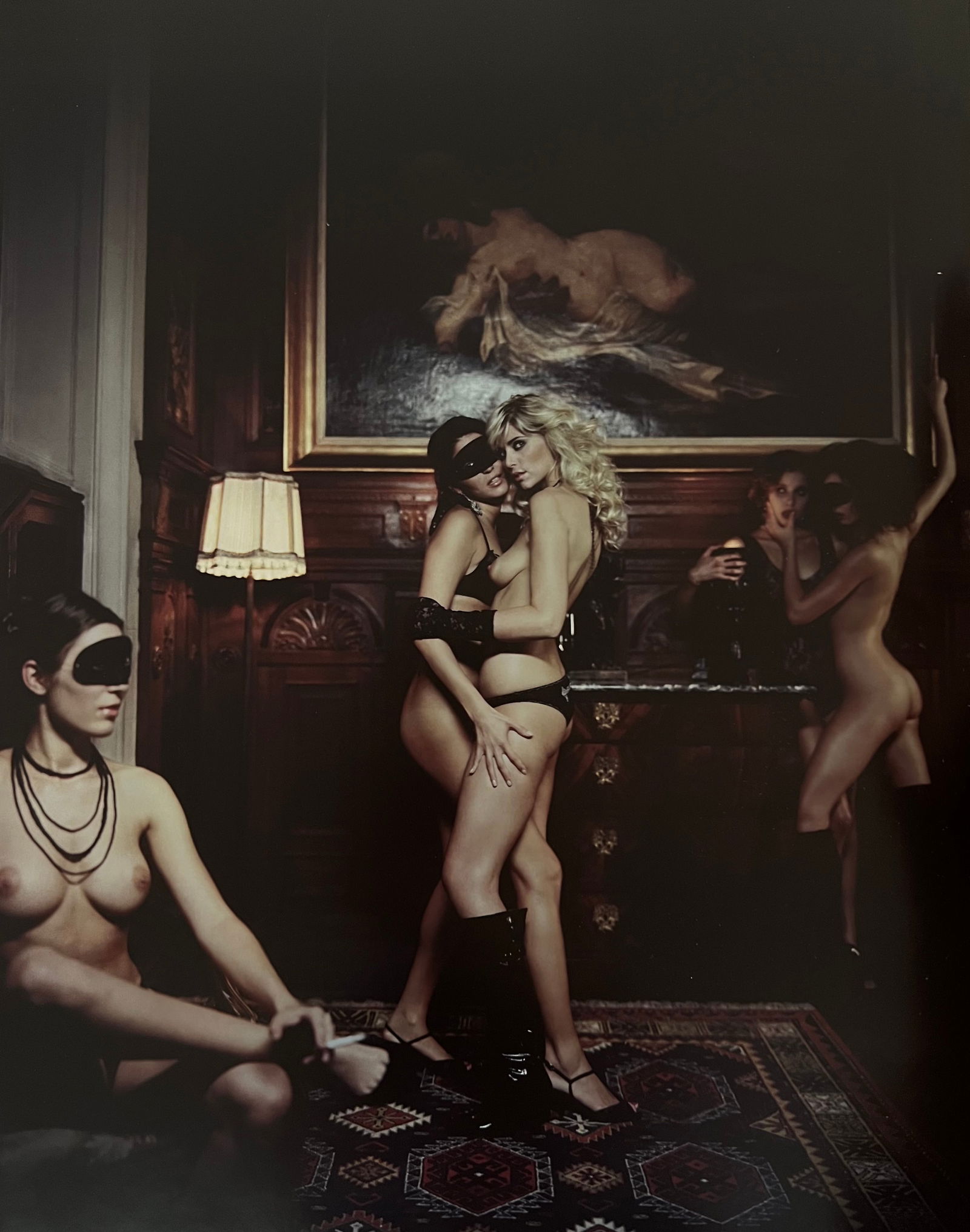 Marc Lagrange, Diamond and Girls, 2018: Photographer: Marc Lagrange was a Belgian photographer known for his nude portraits of female figures. Lagrange created dream-like and fantastical narrative pictures populated by beautiful nudes that