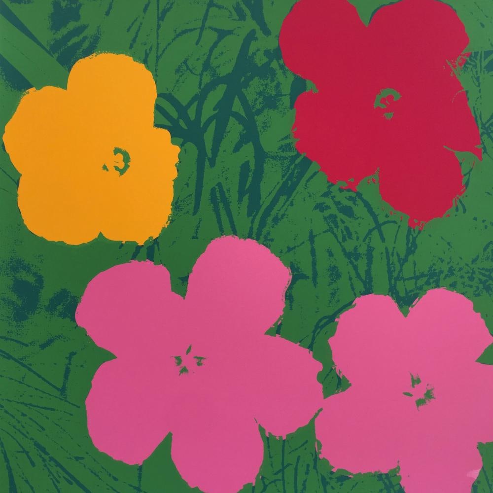 Andy Warhol Original Screenprint, Sunday B Morning Flowers 11.69 (1 of 1)