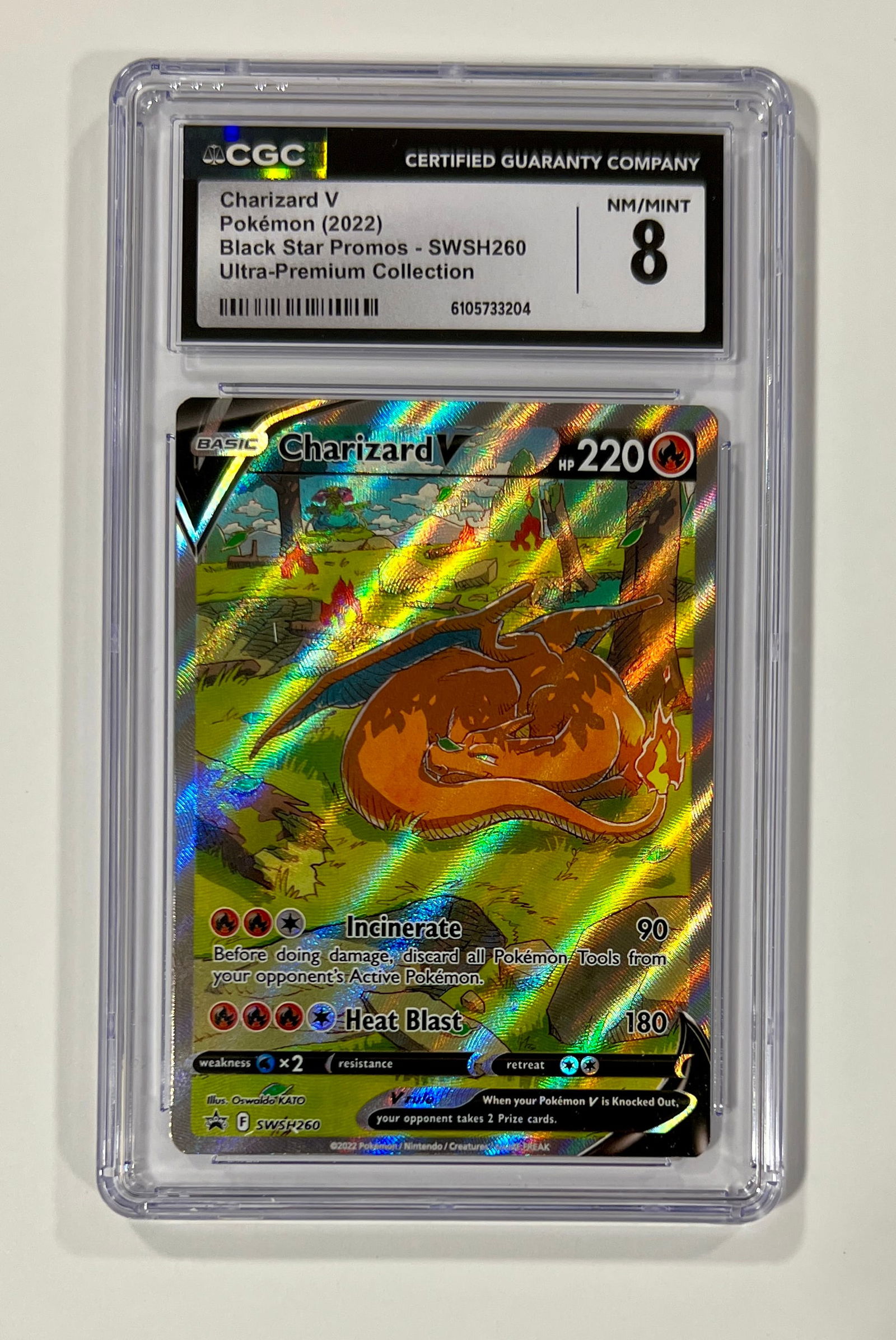 Charizard V Holo #SWSH260 2022 Pokemon CGC 8 (1 of 1)