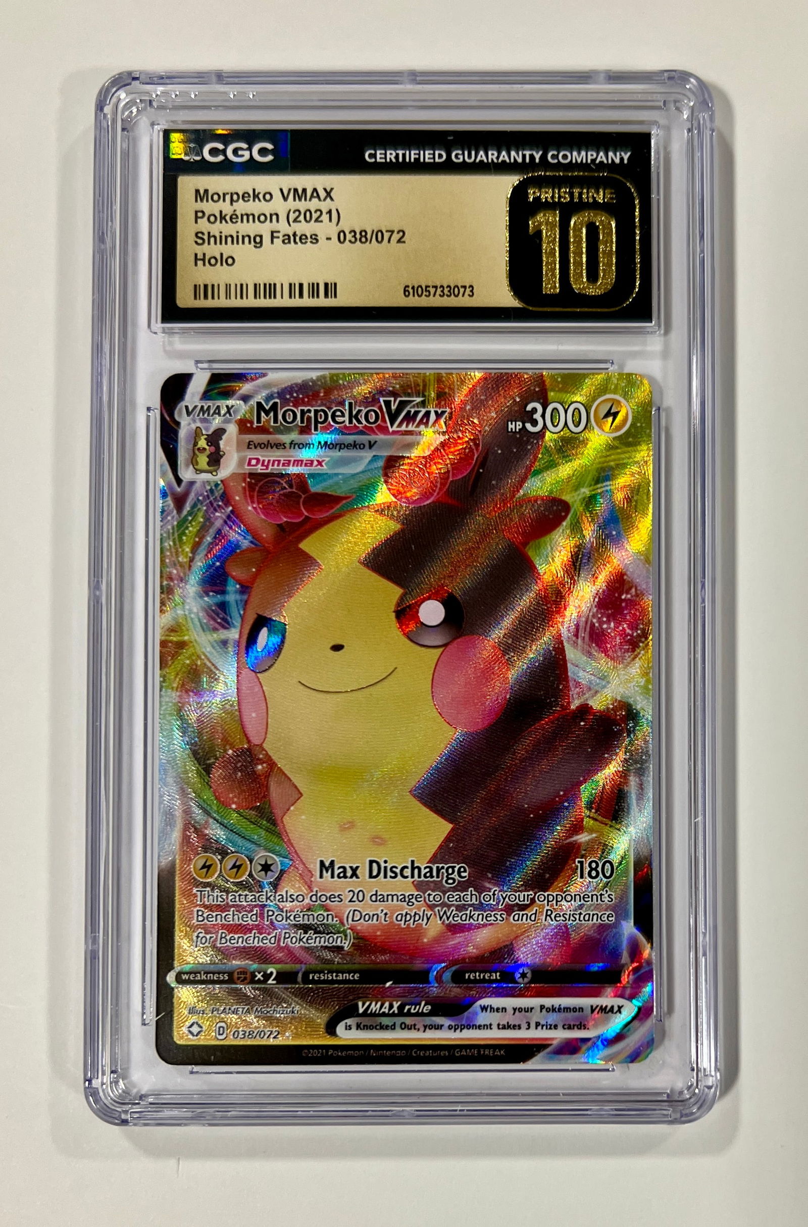 Morpeko VMAX #038 2021 Pokemon CGC Pristine 10 (1 of 1)
