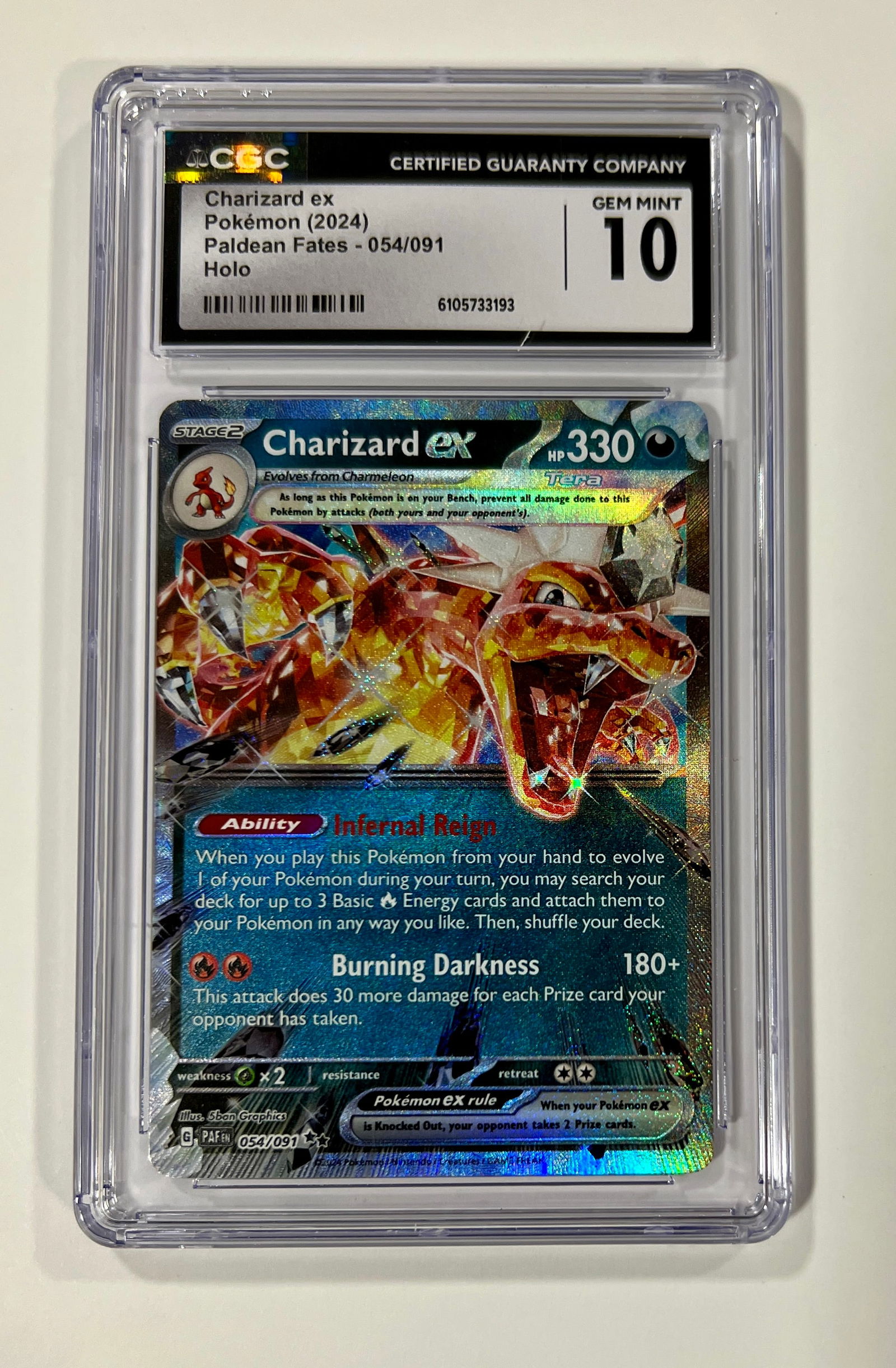 Charizard ex Holo #054 2024 Pokemon CGC 10 (1 of 1)