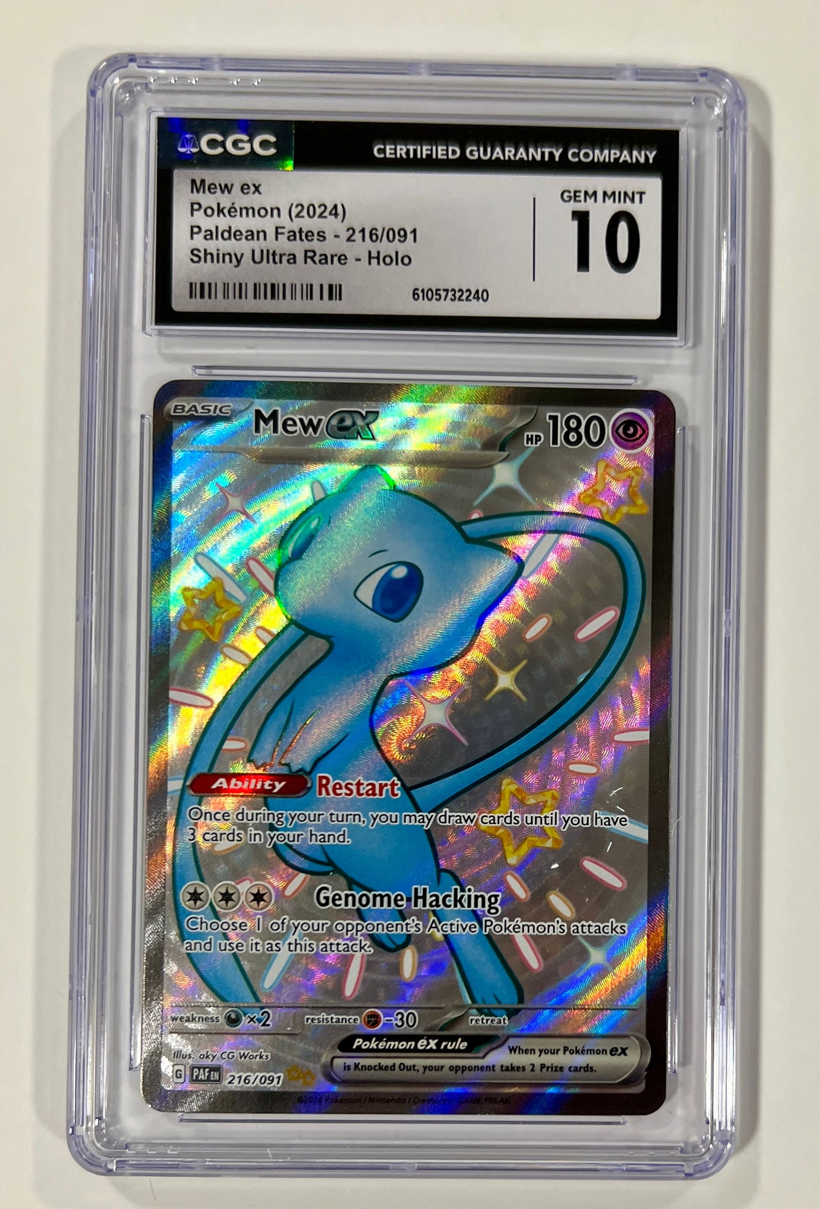Mew ex Holo #216 2024 Pokemon CGC 10 (1 of 1)